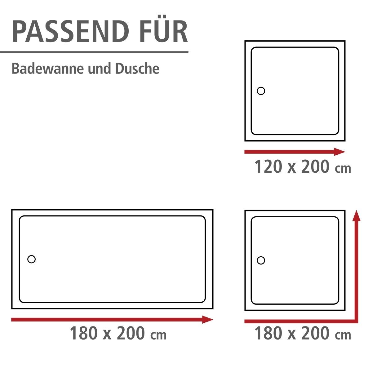 Antischimmel-Duschvorhang UNI