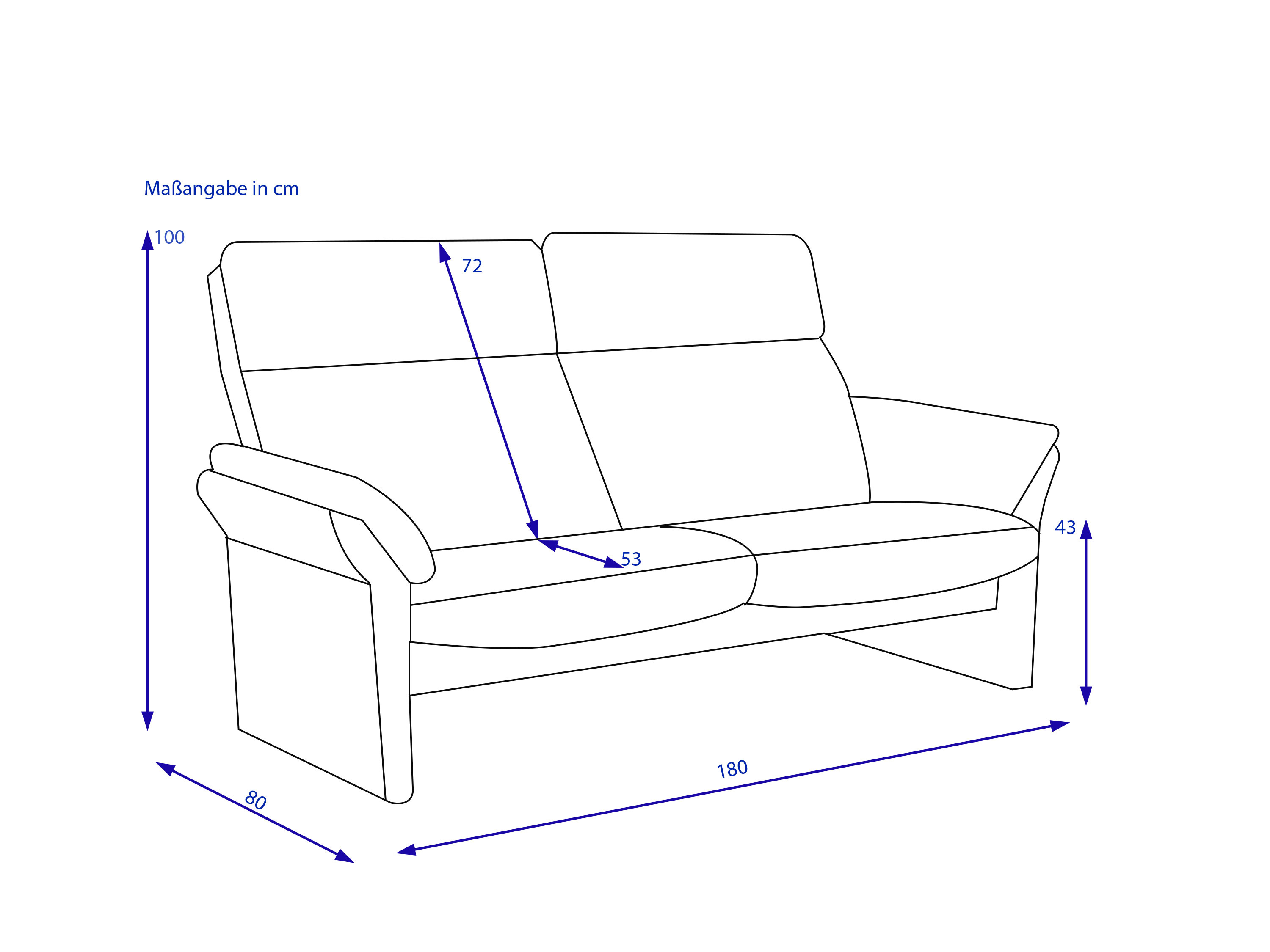 Sofa erpo 2,5-Sitzer AVIGNON