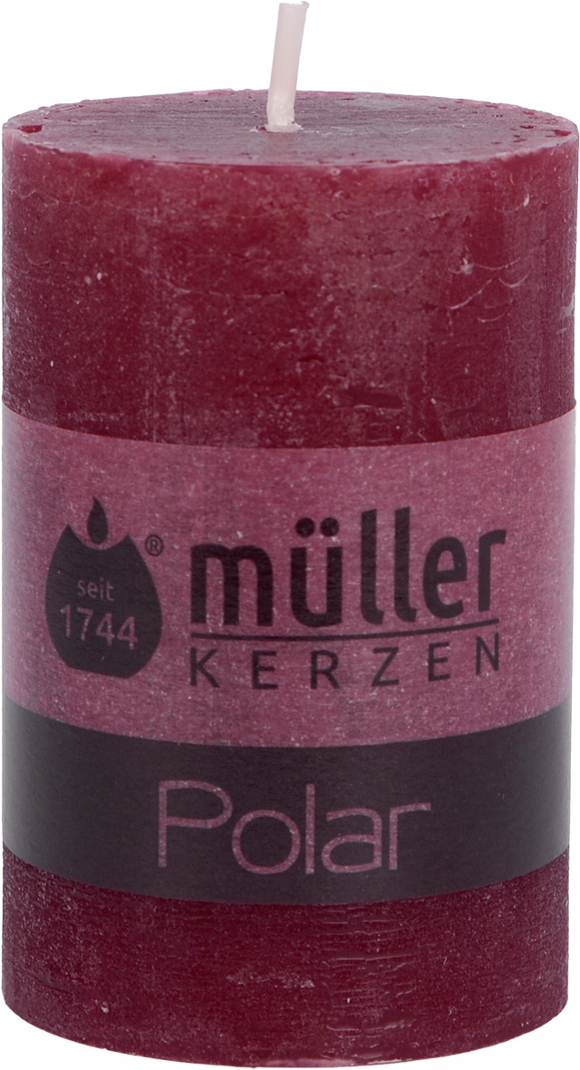Stumpenkerze POLAR weinrot