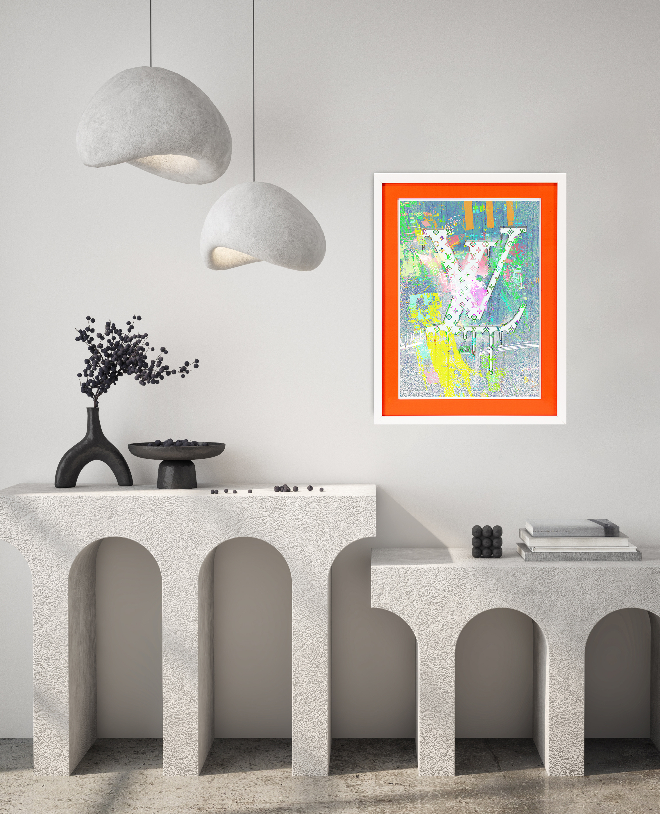Kunstdruck Neon Passepartout