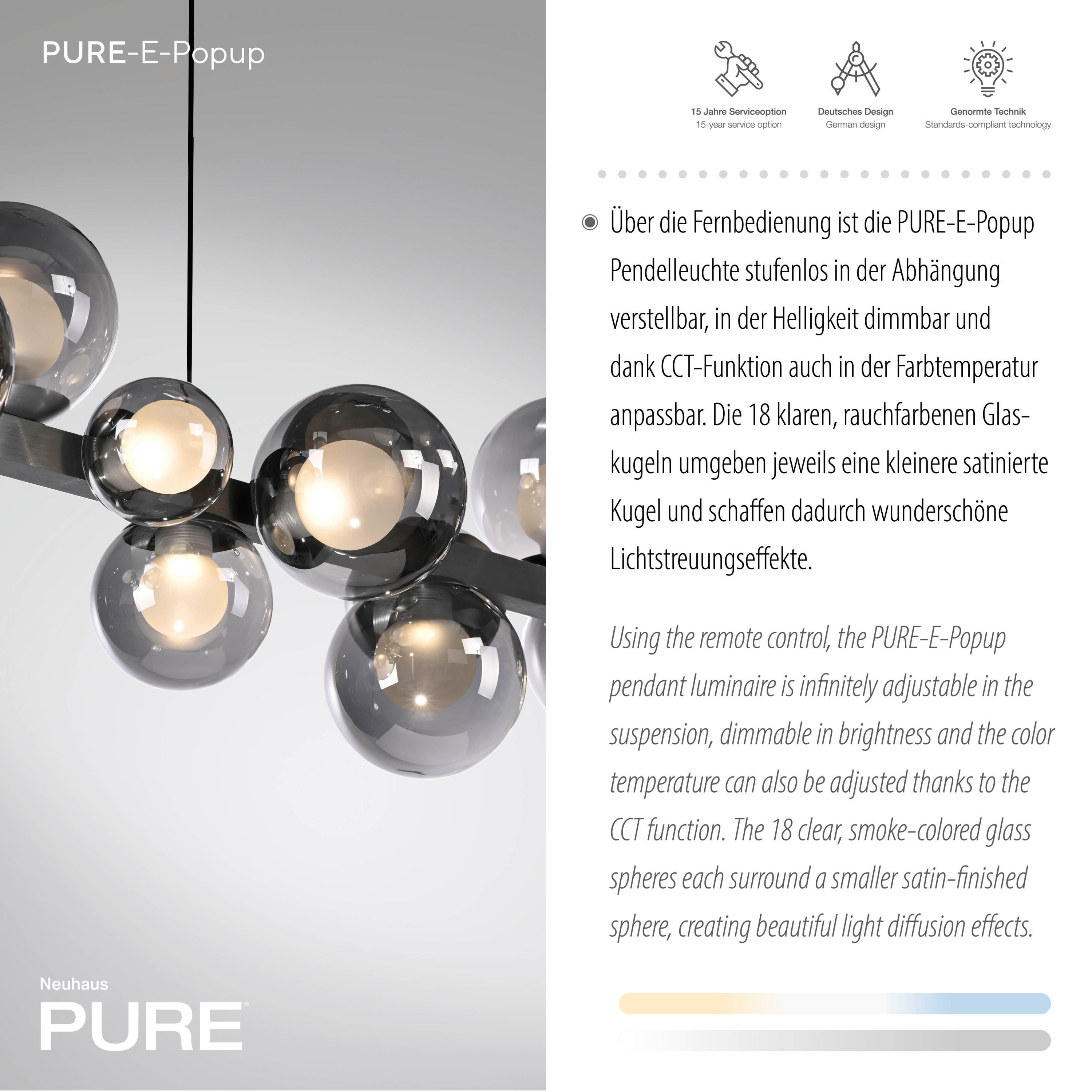 Pendelleuchte PURE E-POPUP