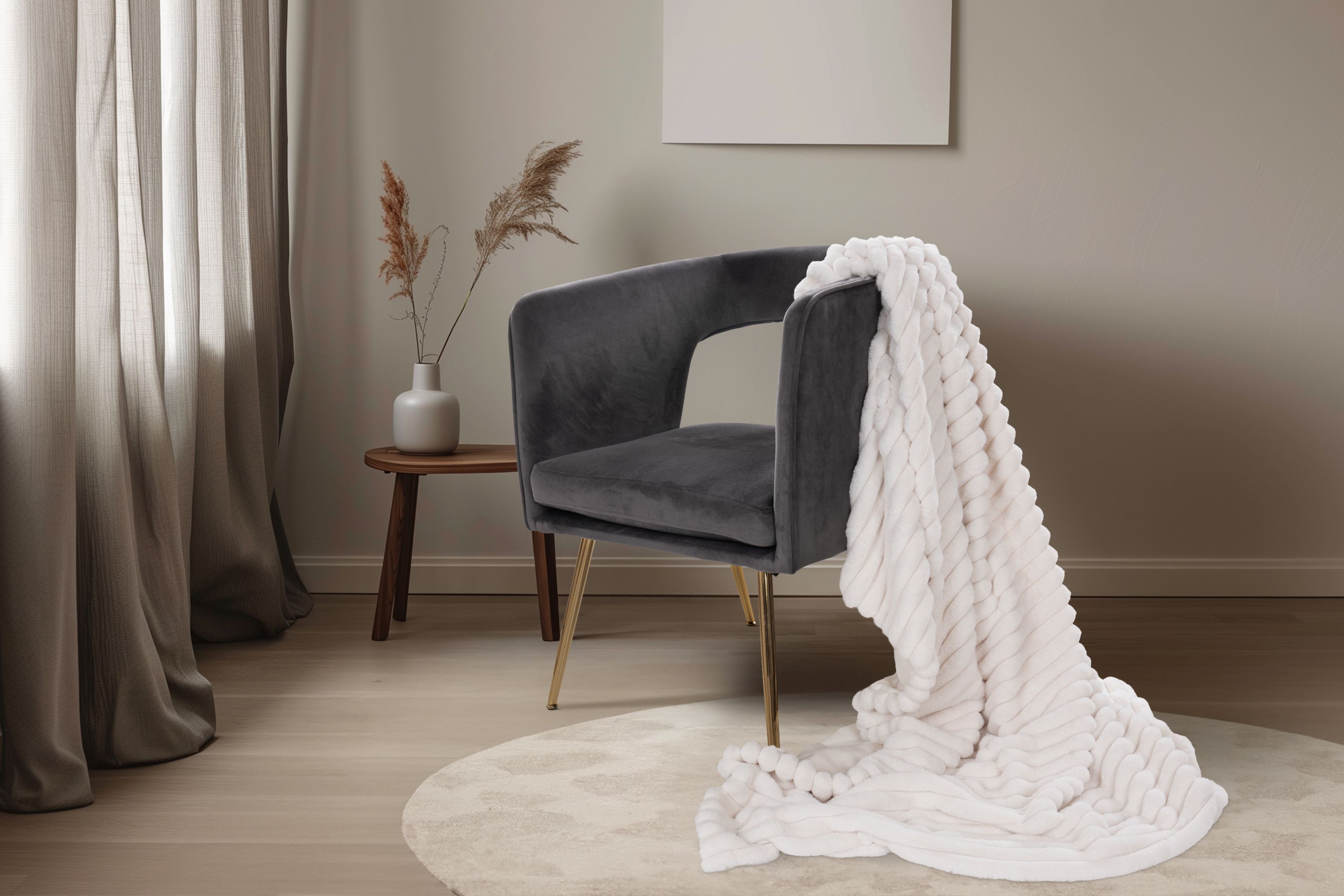 Decke PLUSH elfenbein