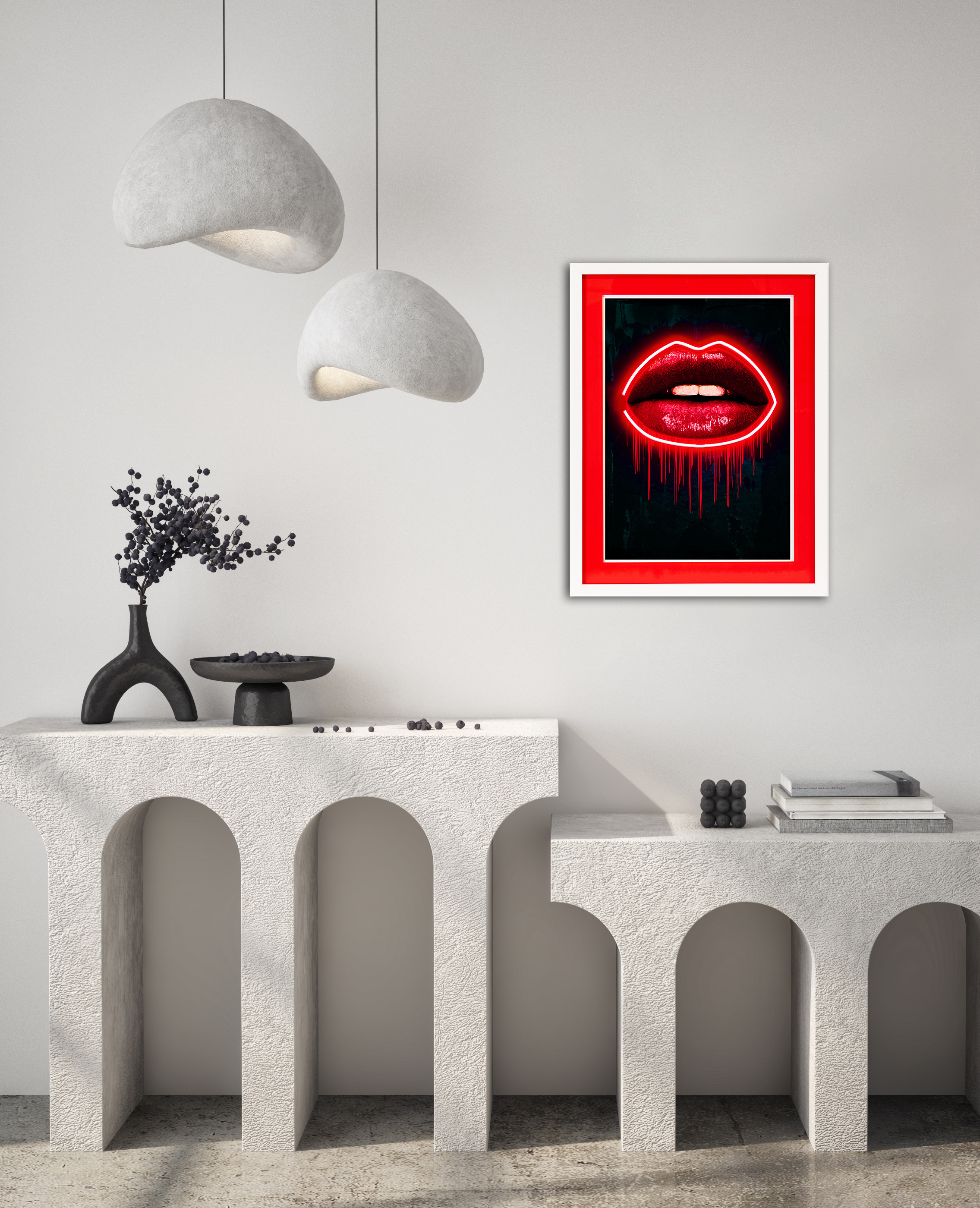 Kunstdruck Neon Passepartout