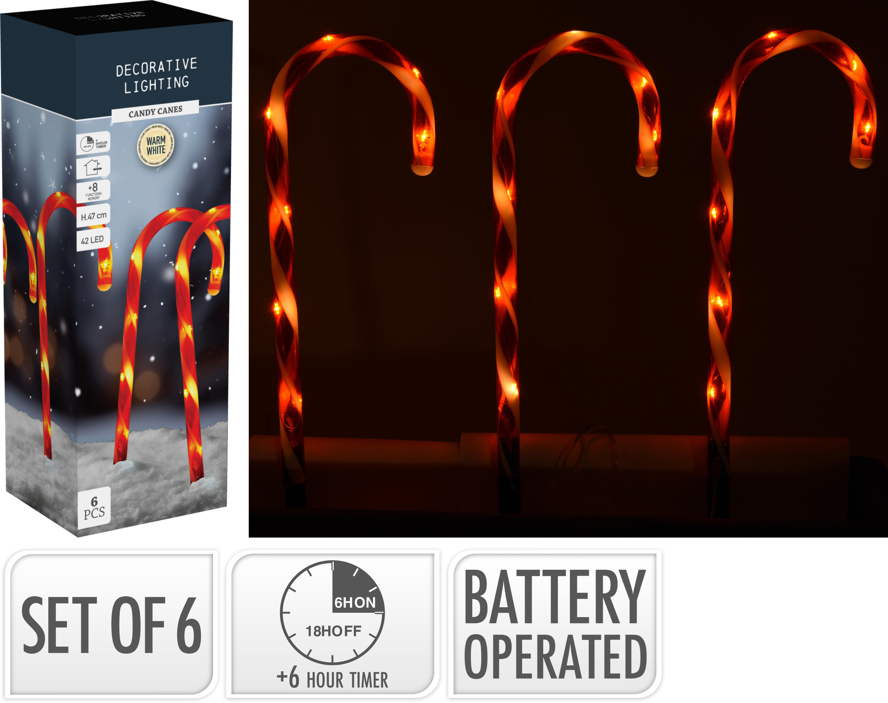 Gartenstecker-Set LED CANDY