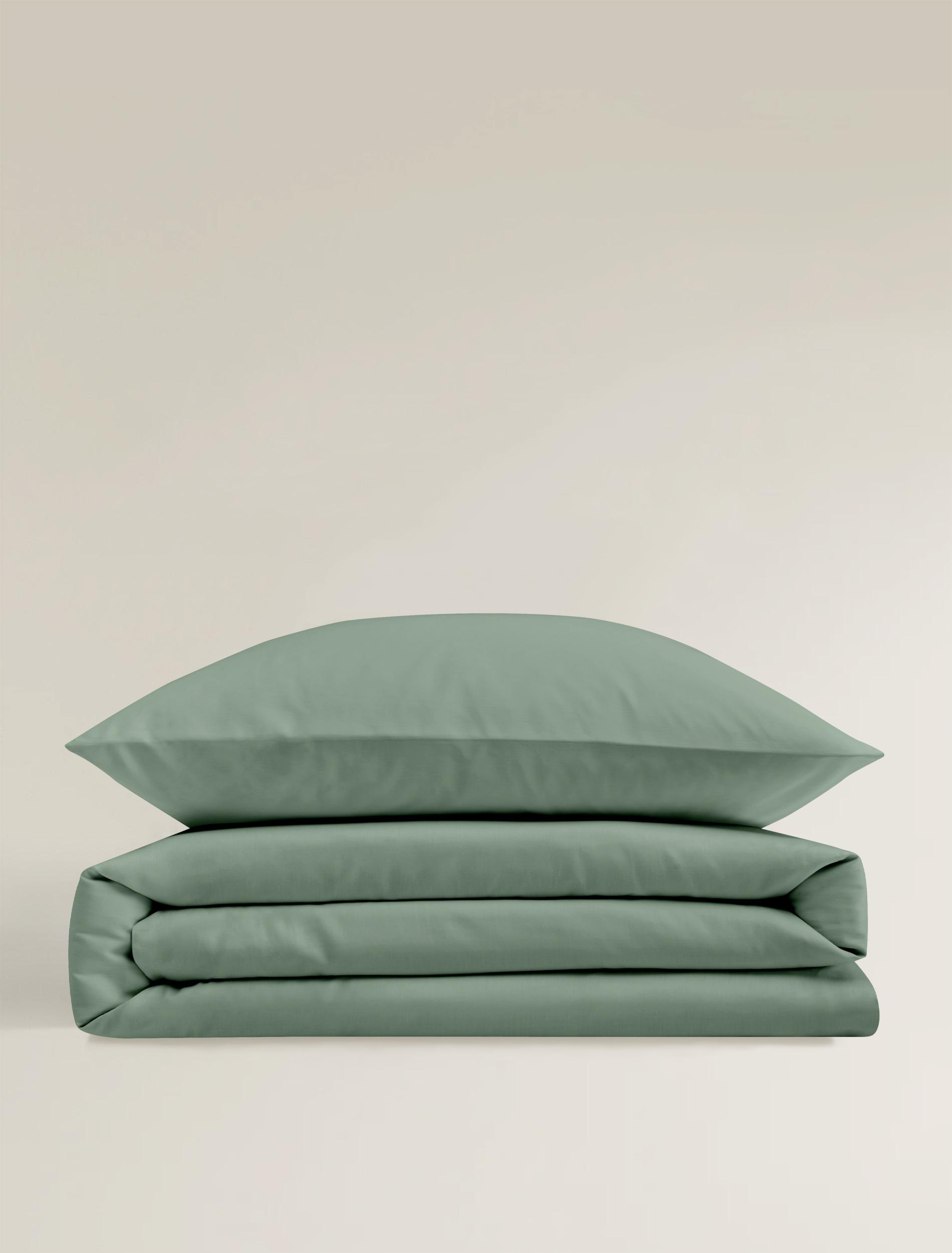 Bettwäsche Mako-Satin grün