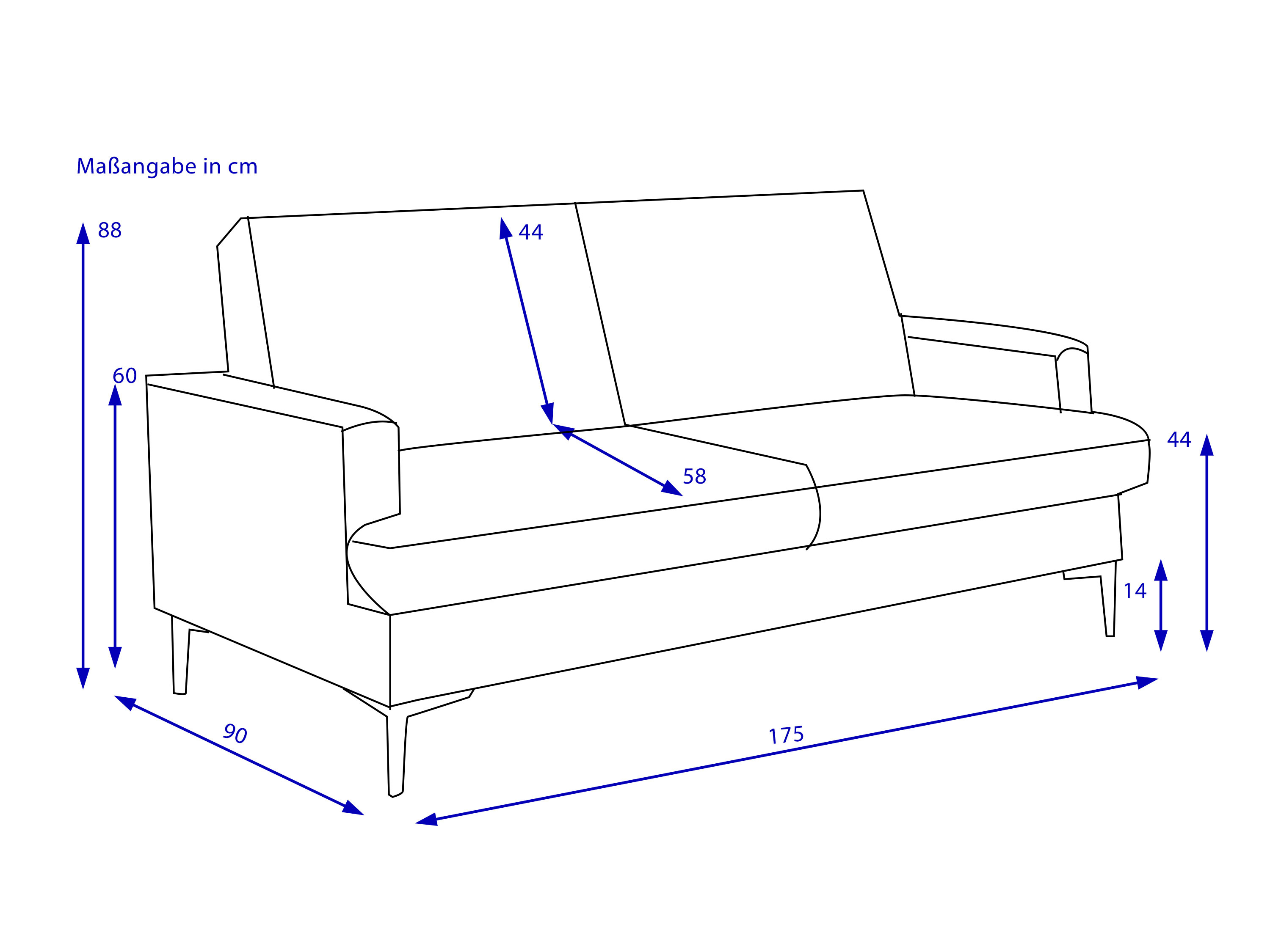 Sofa 3-Sitzer KALVIN