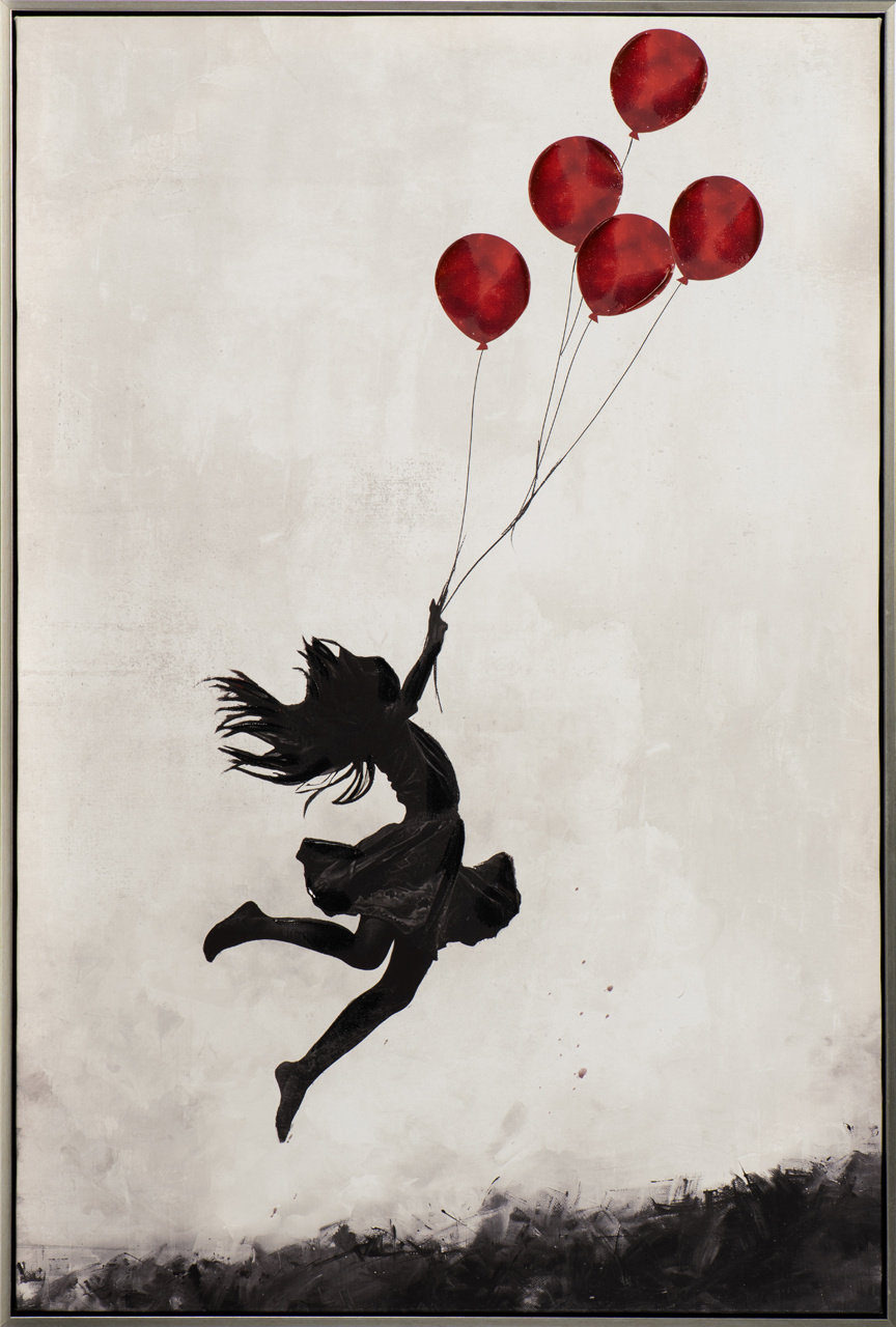 Gemälde JUMPING BALLOON GIRL