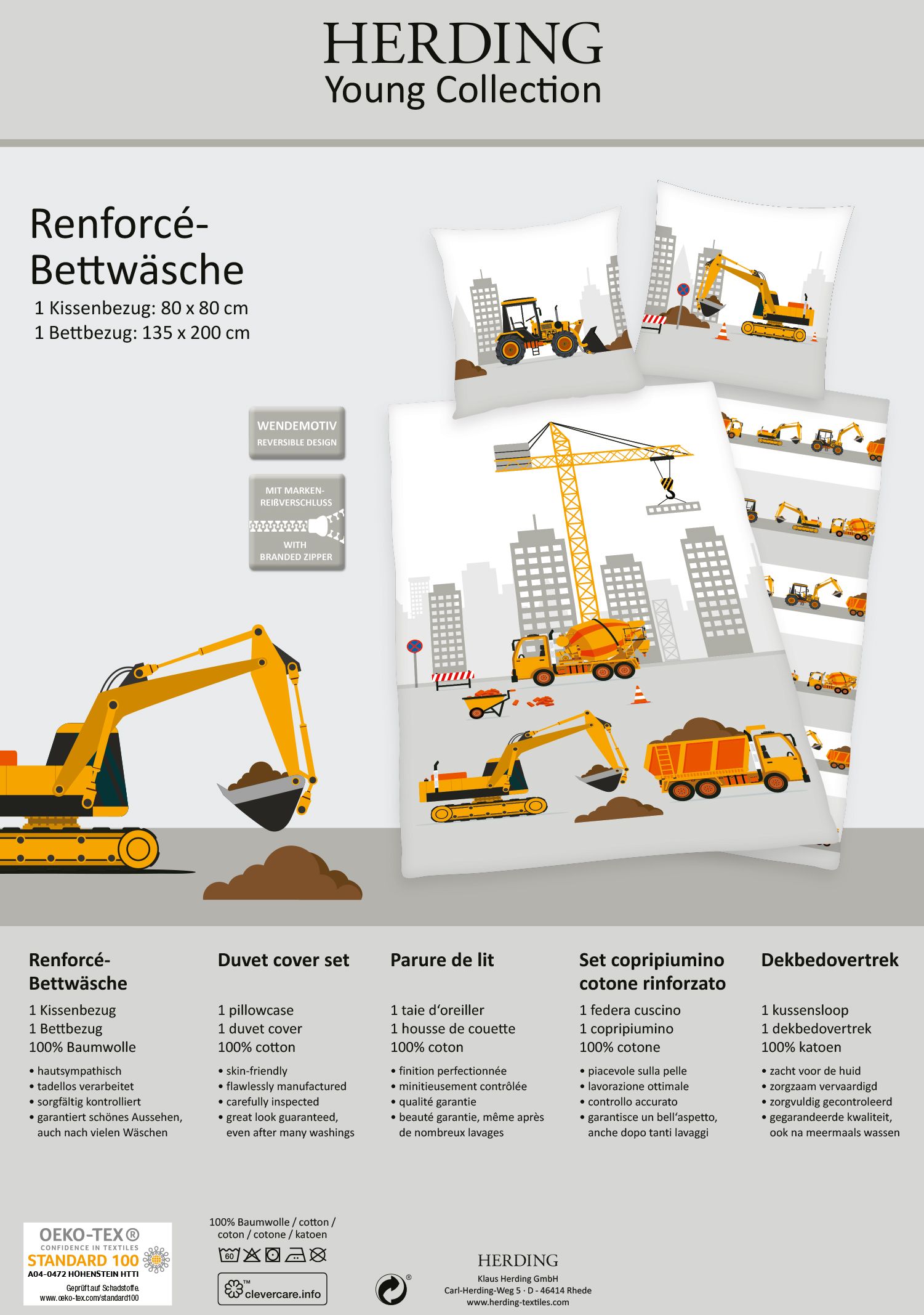 Bettwäsche Renforcé BAUSTELLE