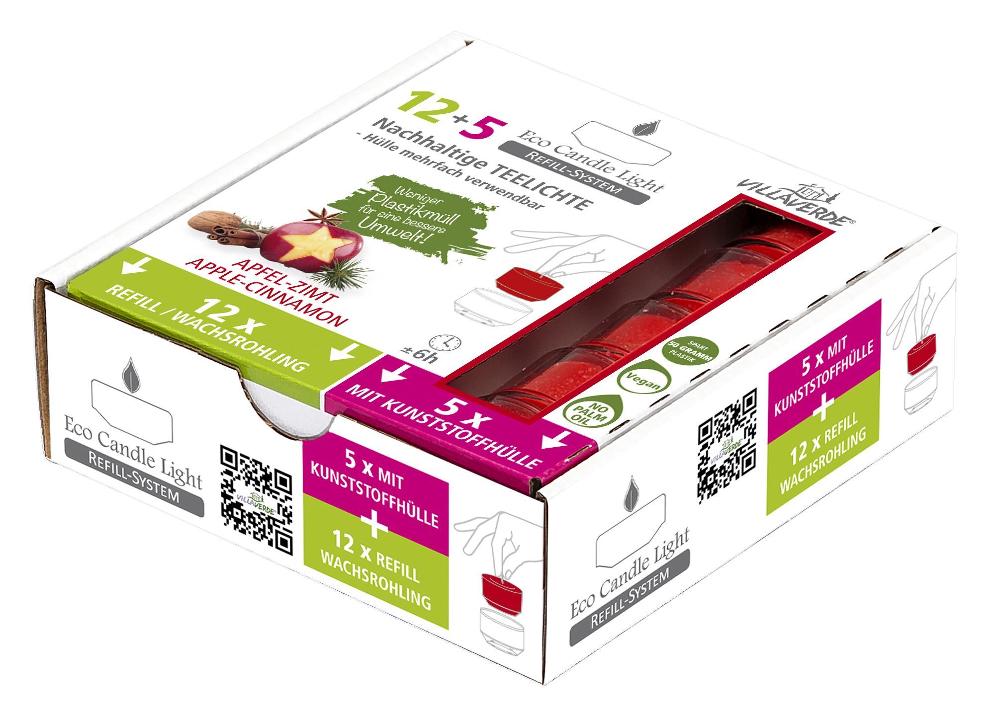 Duftteelichte REFILL APFEL/ZIM