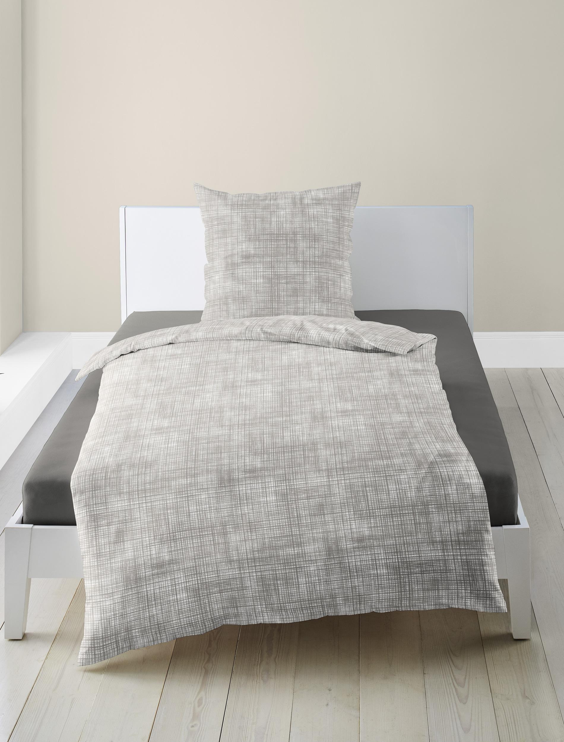 Bettwäsche Mako-Satin beige