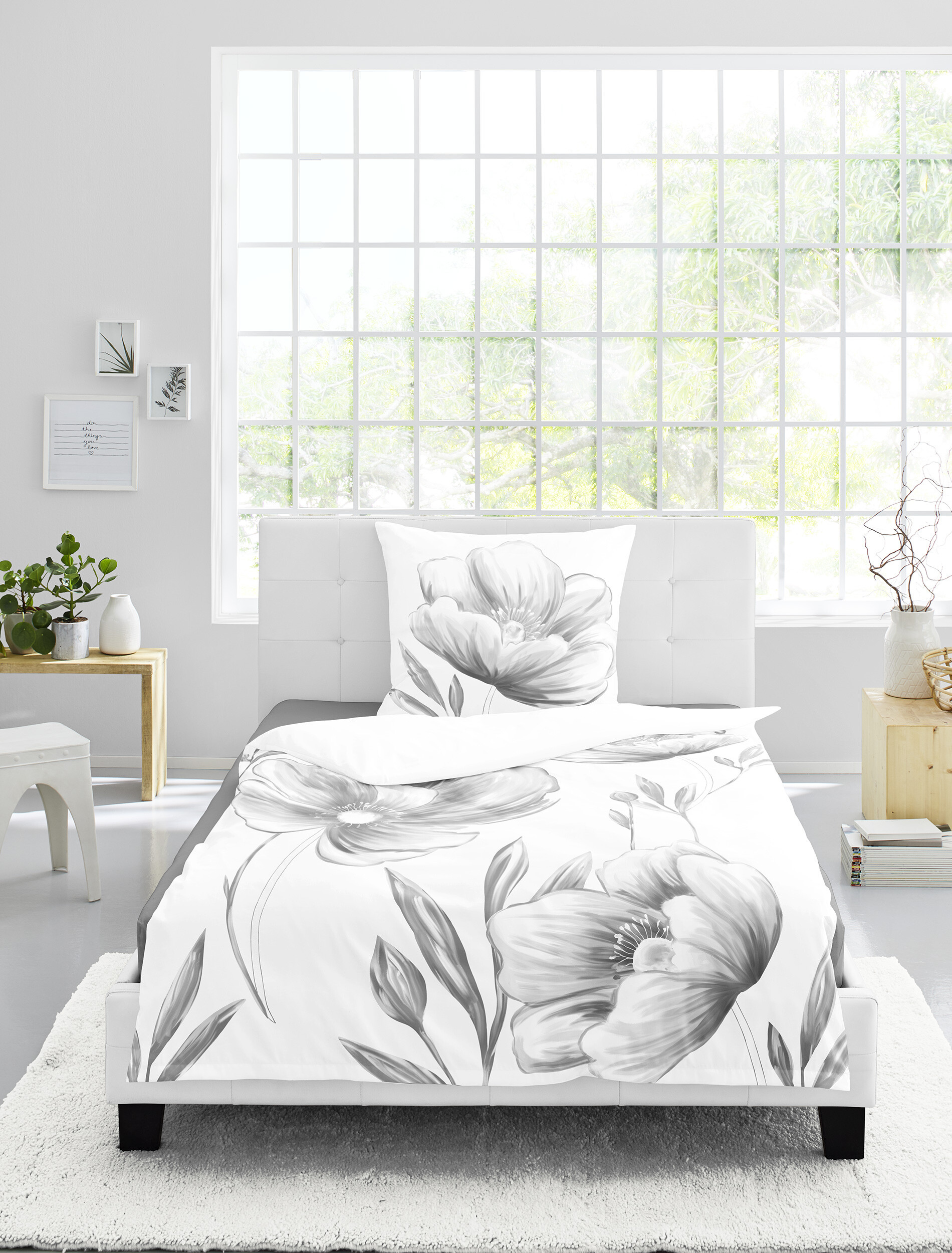 Bettwäsche Mako-Satin silber