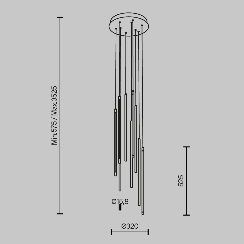 Pendelleuchte LIGHT STICK