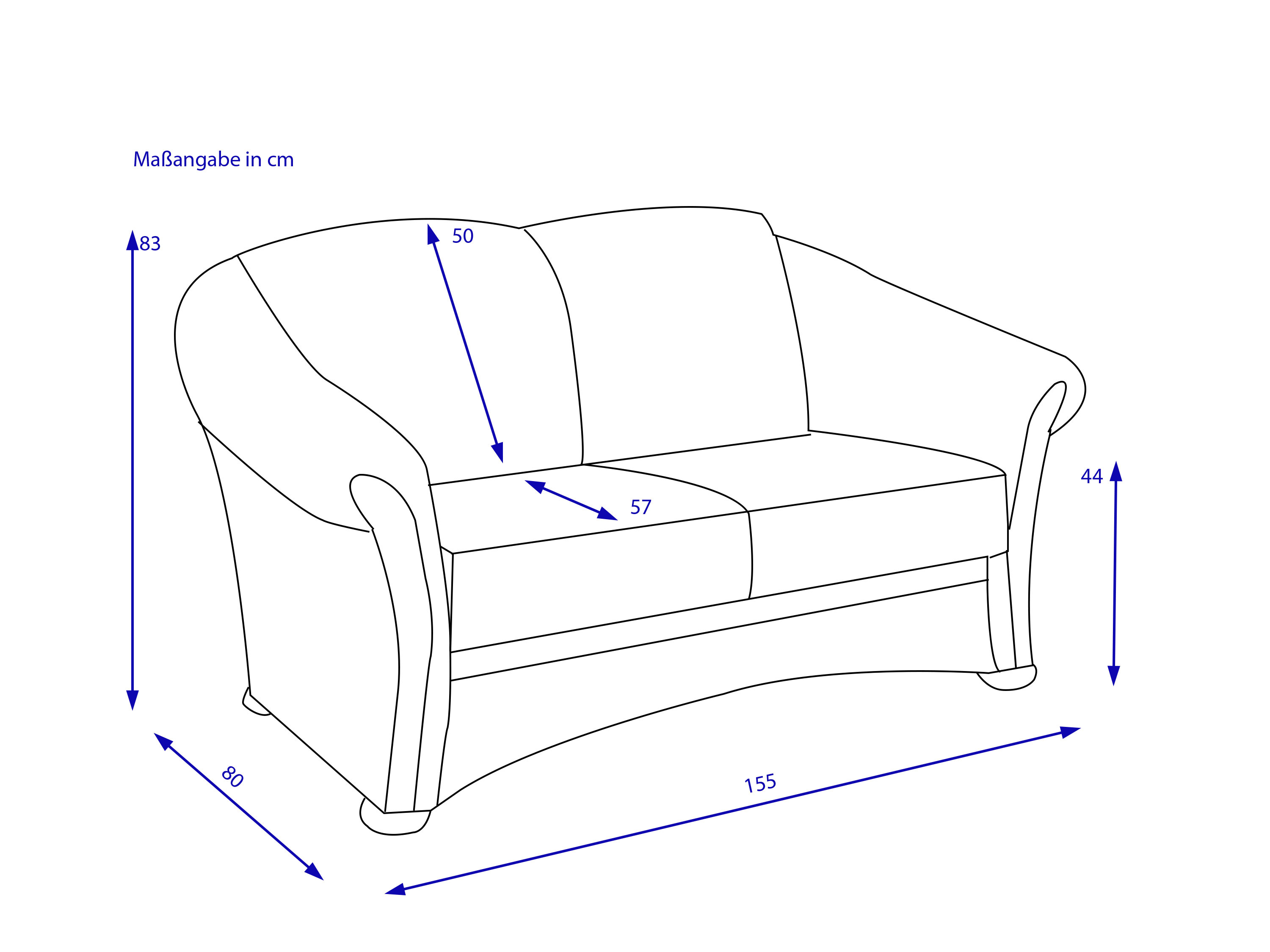 Sofa Rolf Weber 2 Sitzer SOSBERG