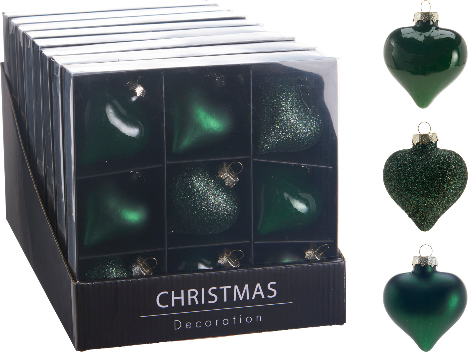 Weihnachtskugel-Box HERZEN
