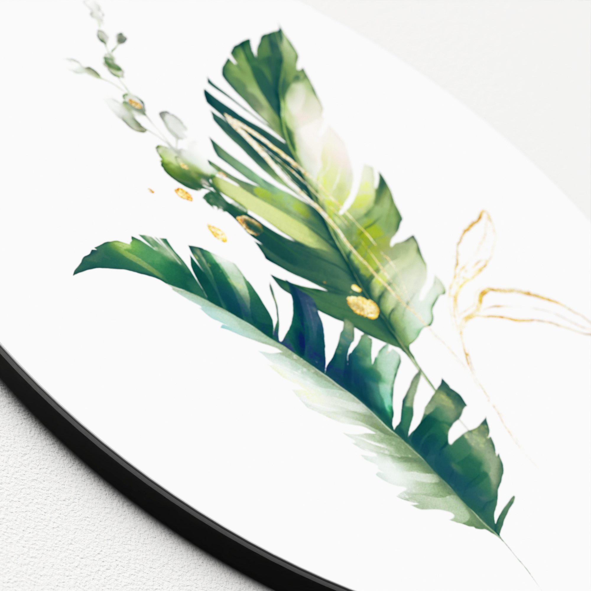 Glasbild WATERCOLOURED PALM
