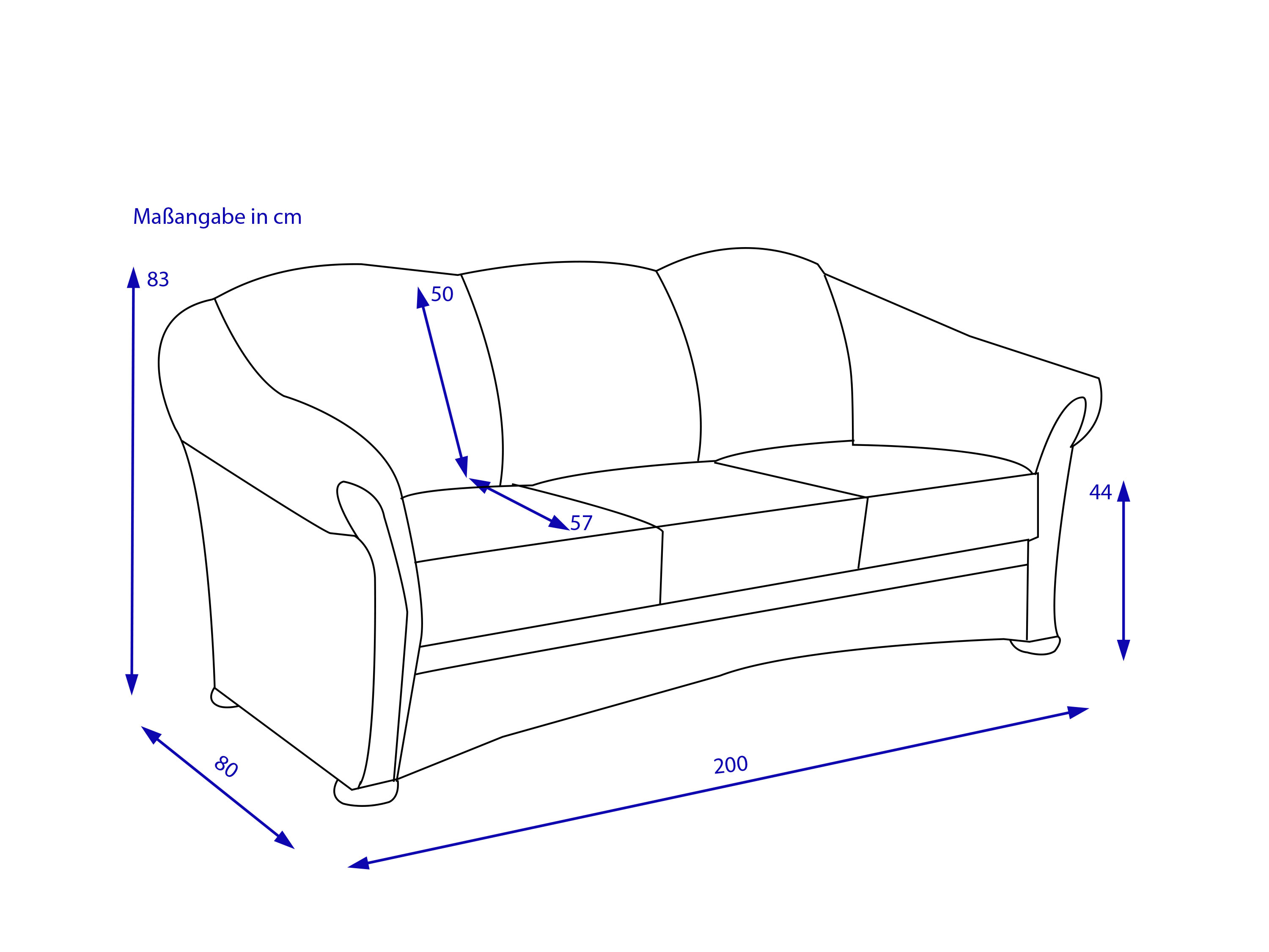 Sofa Rolf Weber 3 Sitzer SOSBERG
