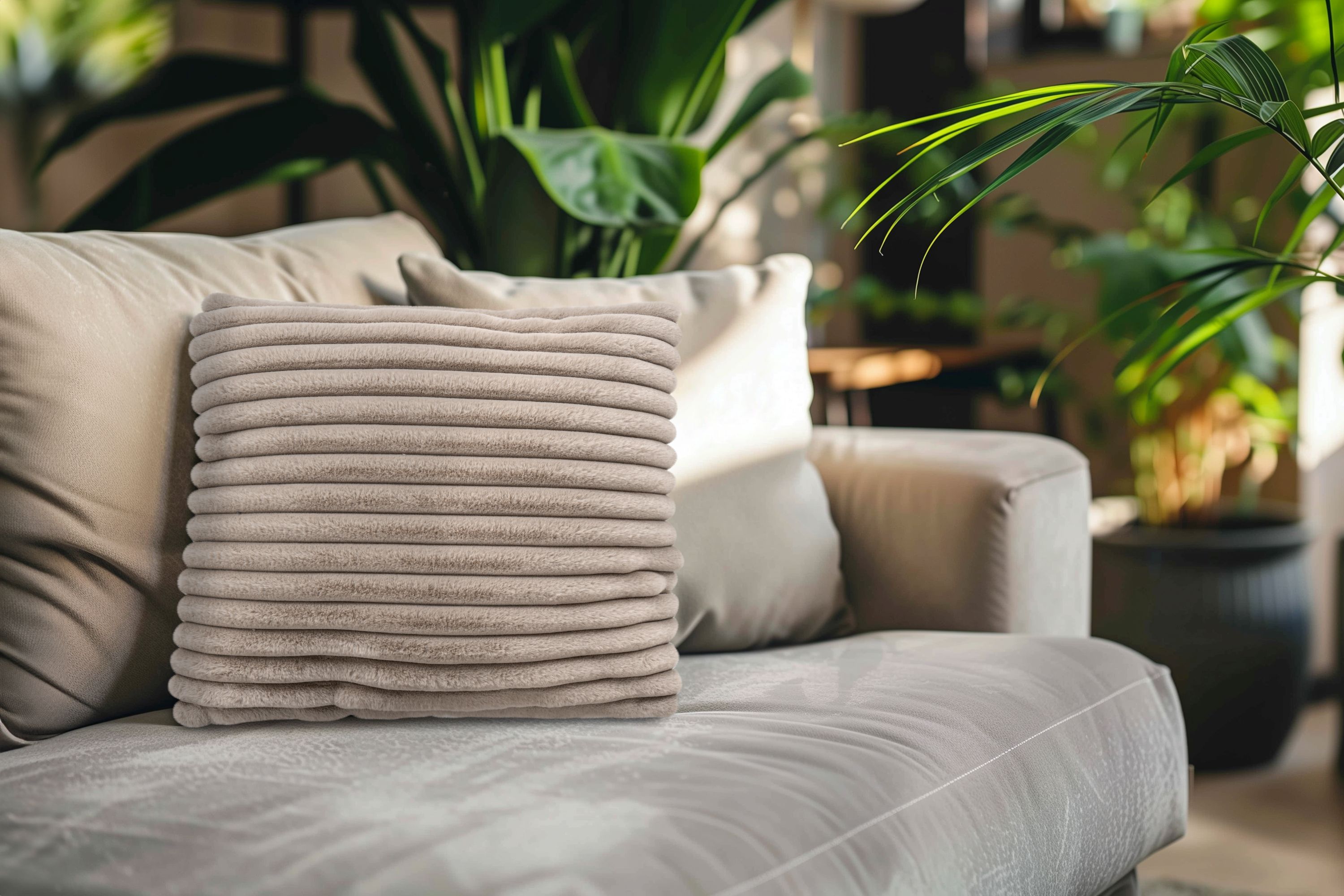 Kissen PLUSH taupe