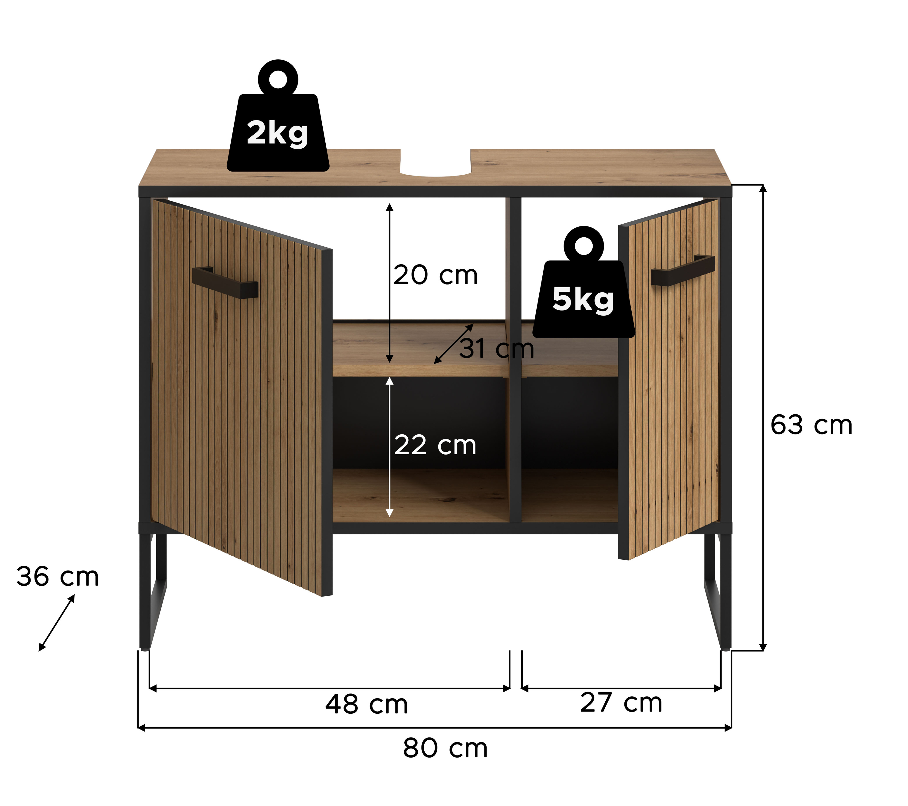 Waschbeckenunterschrank BAGNO