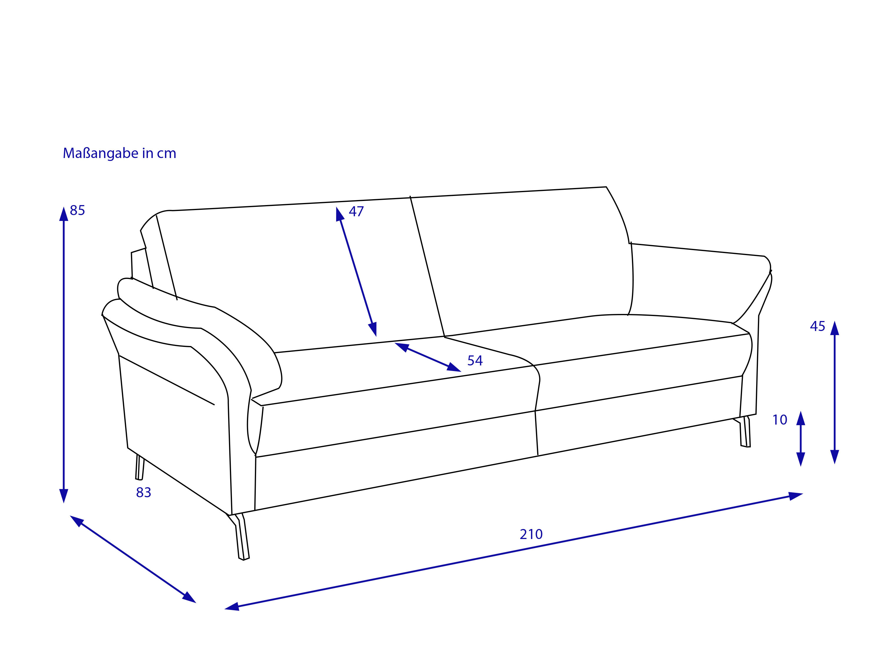 Sofa Elastoform 3 Sitzer XL CELIA