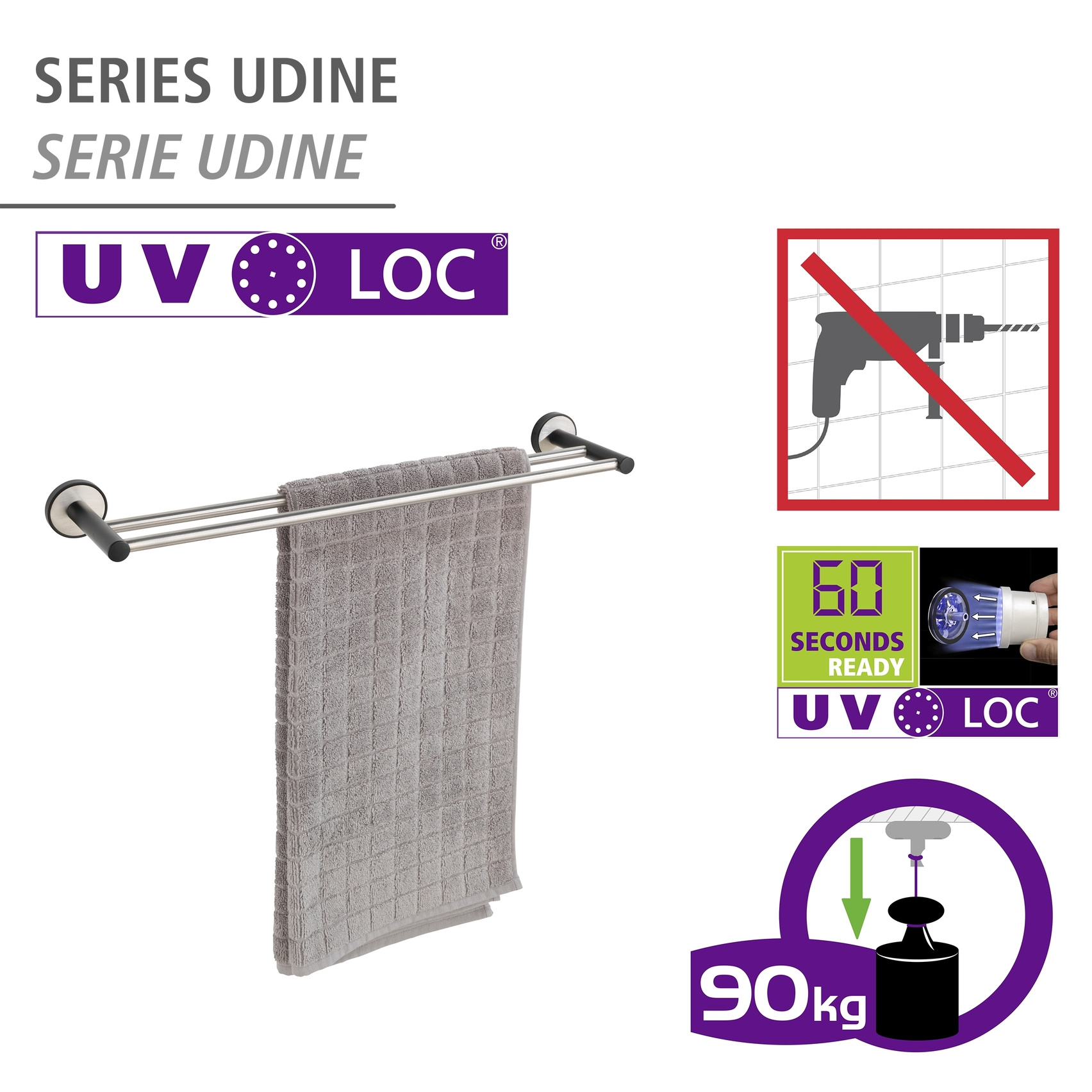 Badetuchstange UV-LOC® UDINE