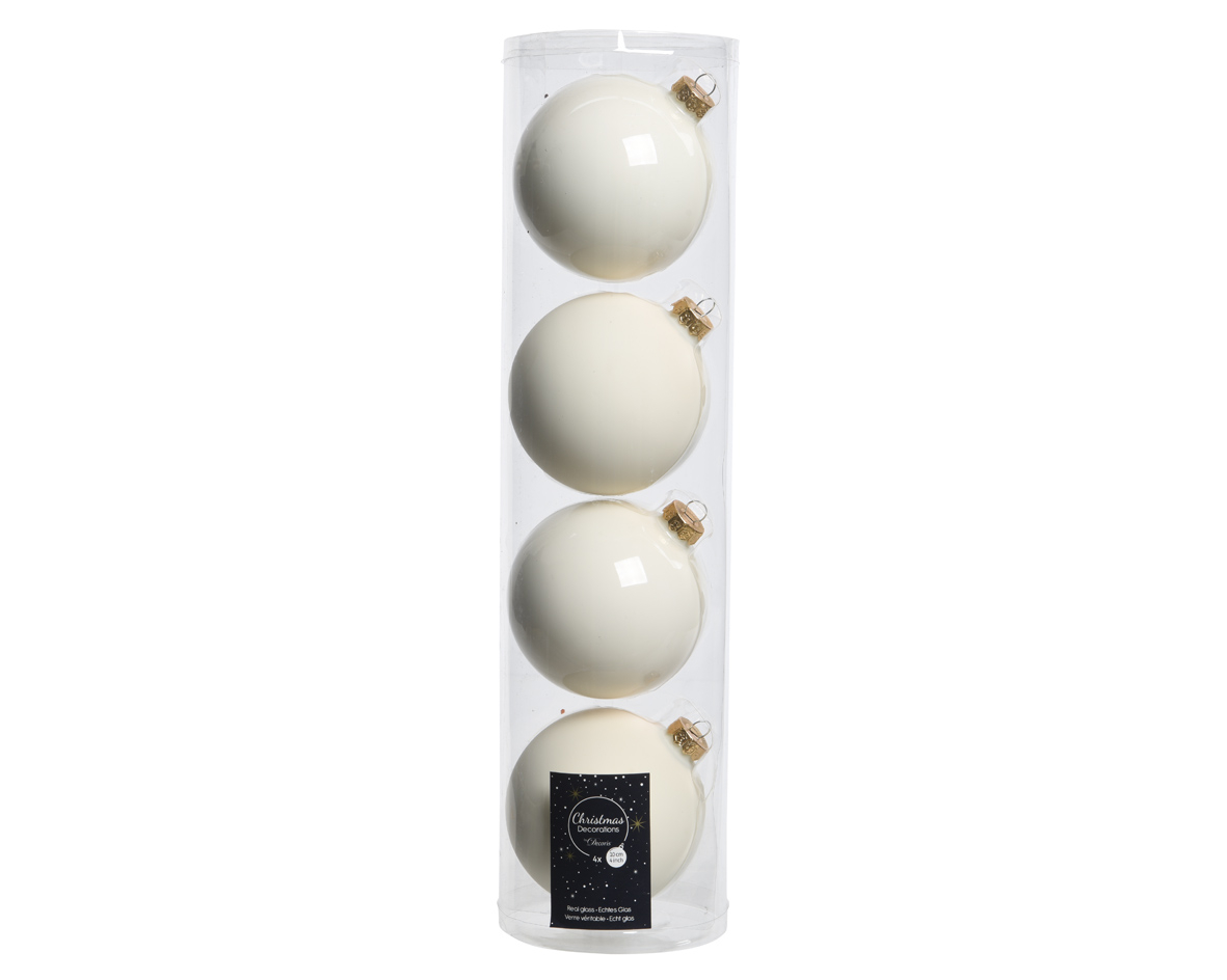 Weihnachtskugel-Box WOLLWEISS