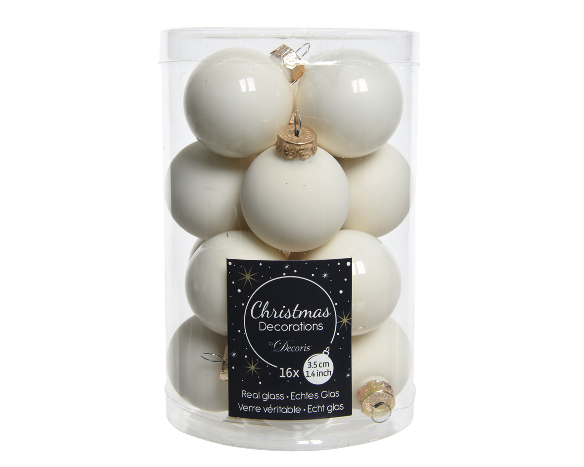 Weihnachtskugel-Box WOLLWEISS