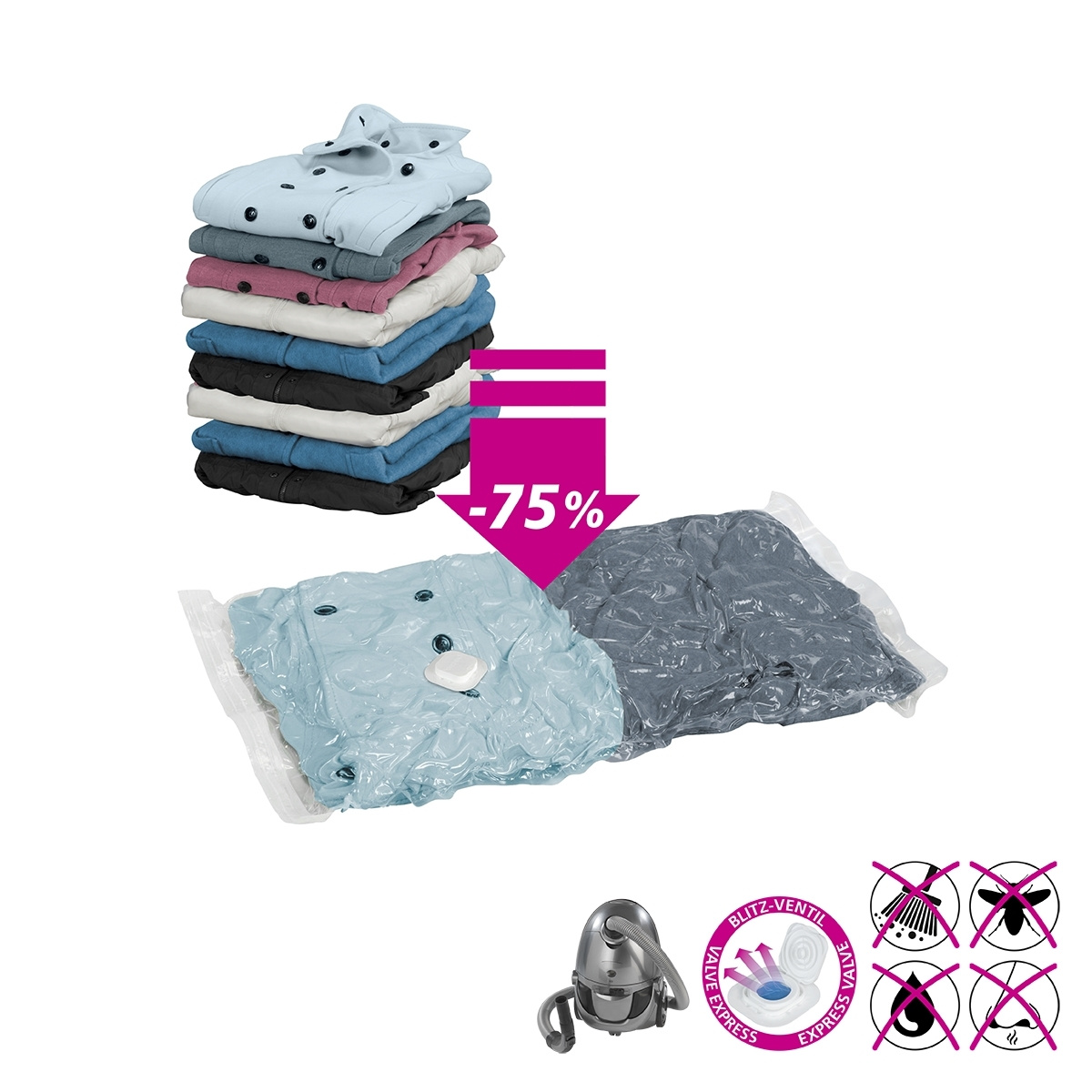 Vakuum Beutel REISE-SET