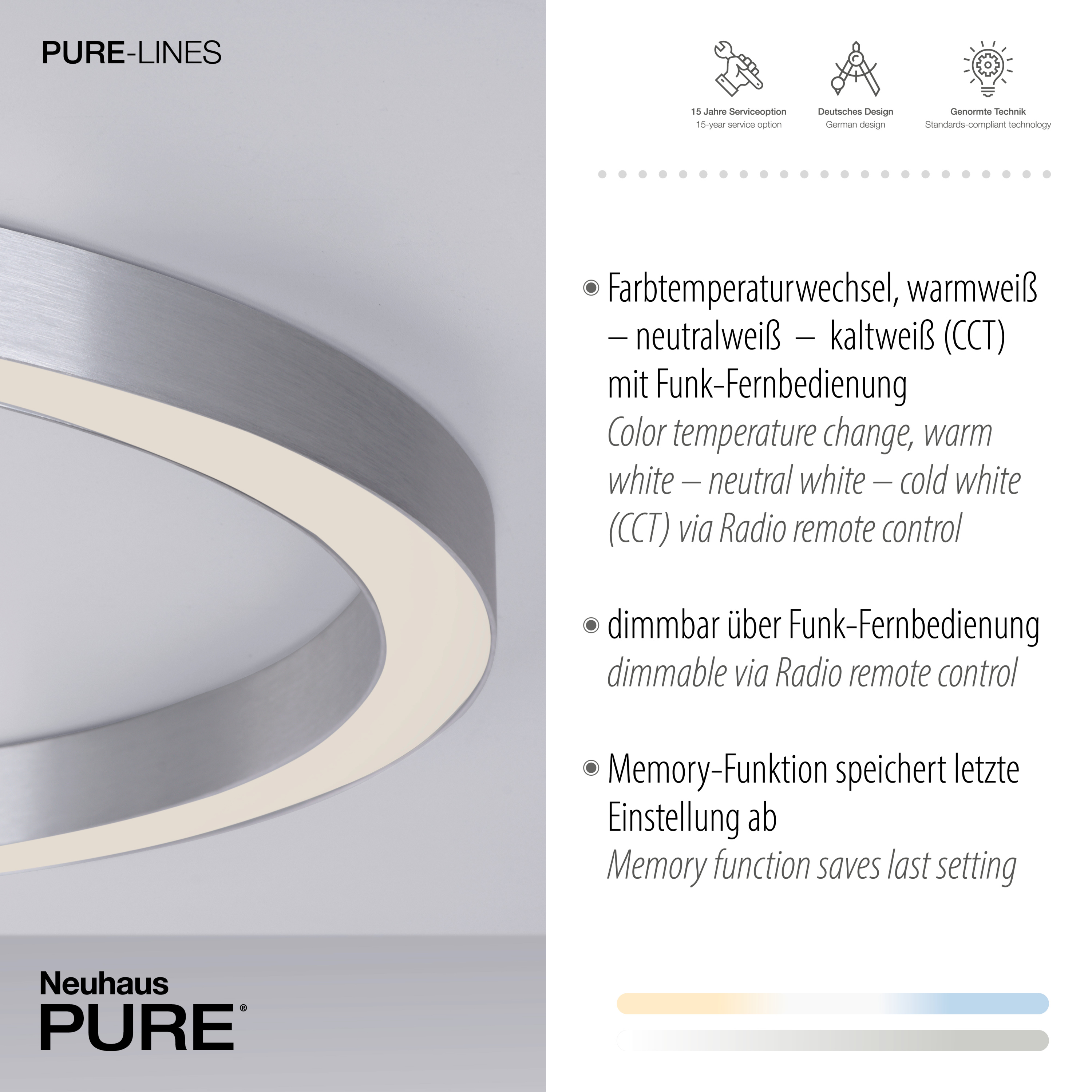 Deckenleuchte PURE LINES ROUND