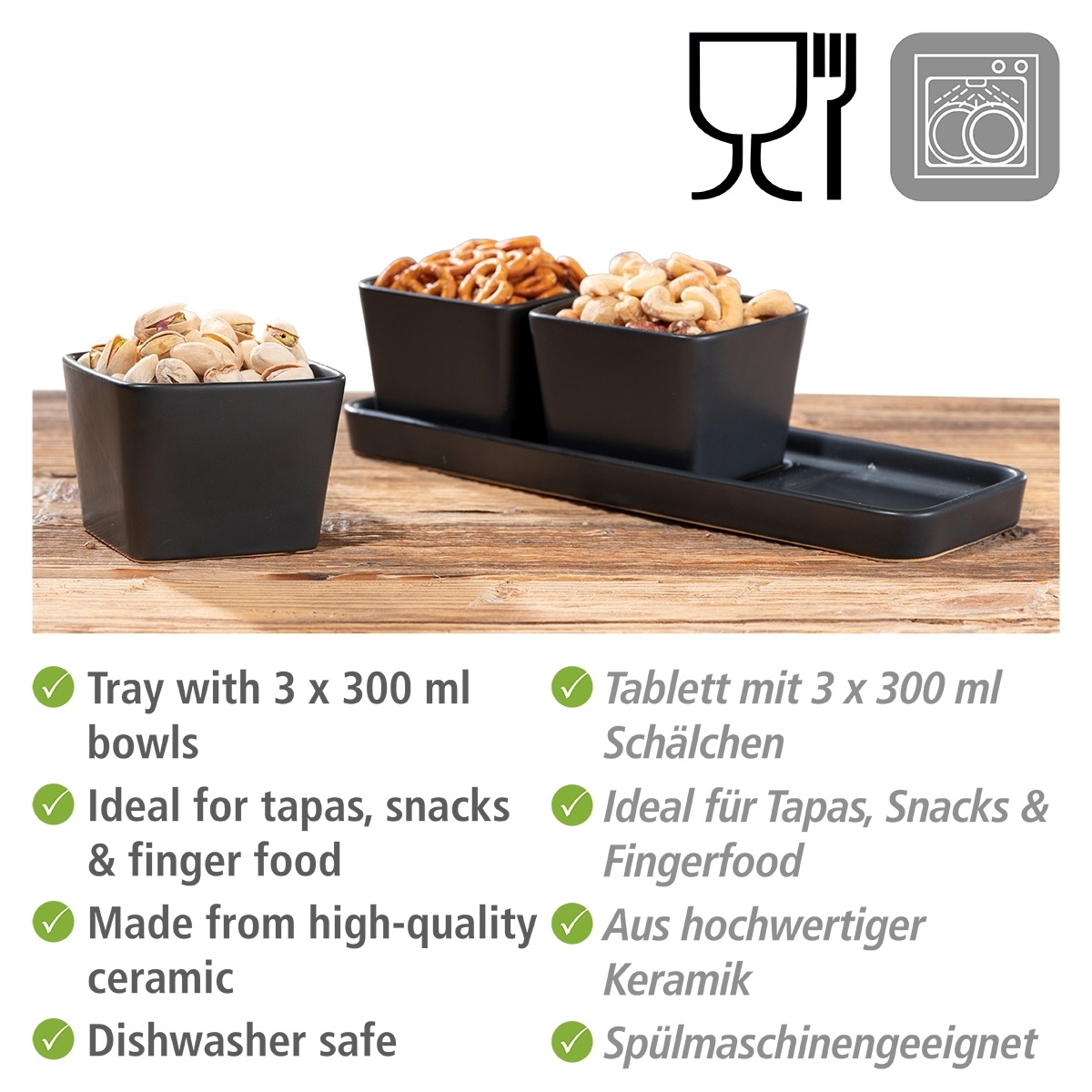 Snack & Dip Schalen Set