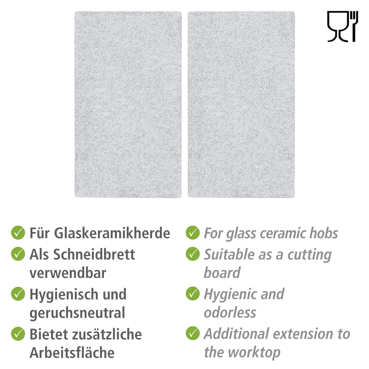 Herdabdeckplatten-Set CLEAR