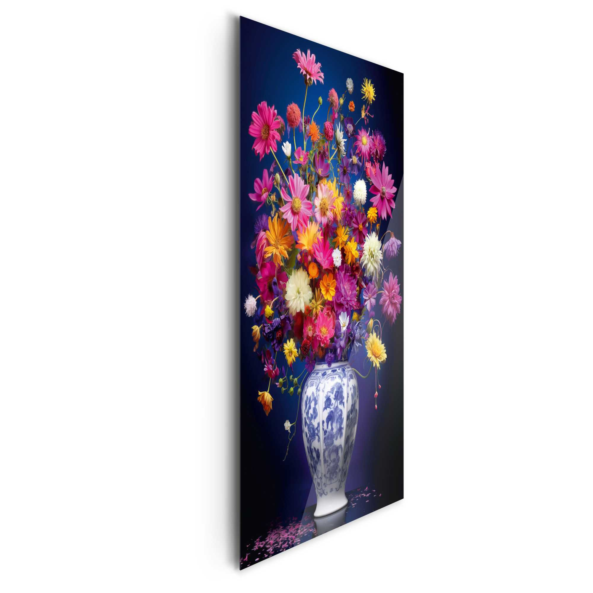 Glasbild DELFT FLOWERS