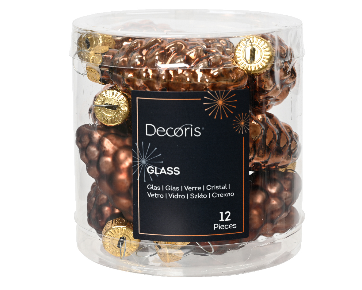 Weihnachtskugel-Box Zapfen ESPRESSOBRAUN