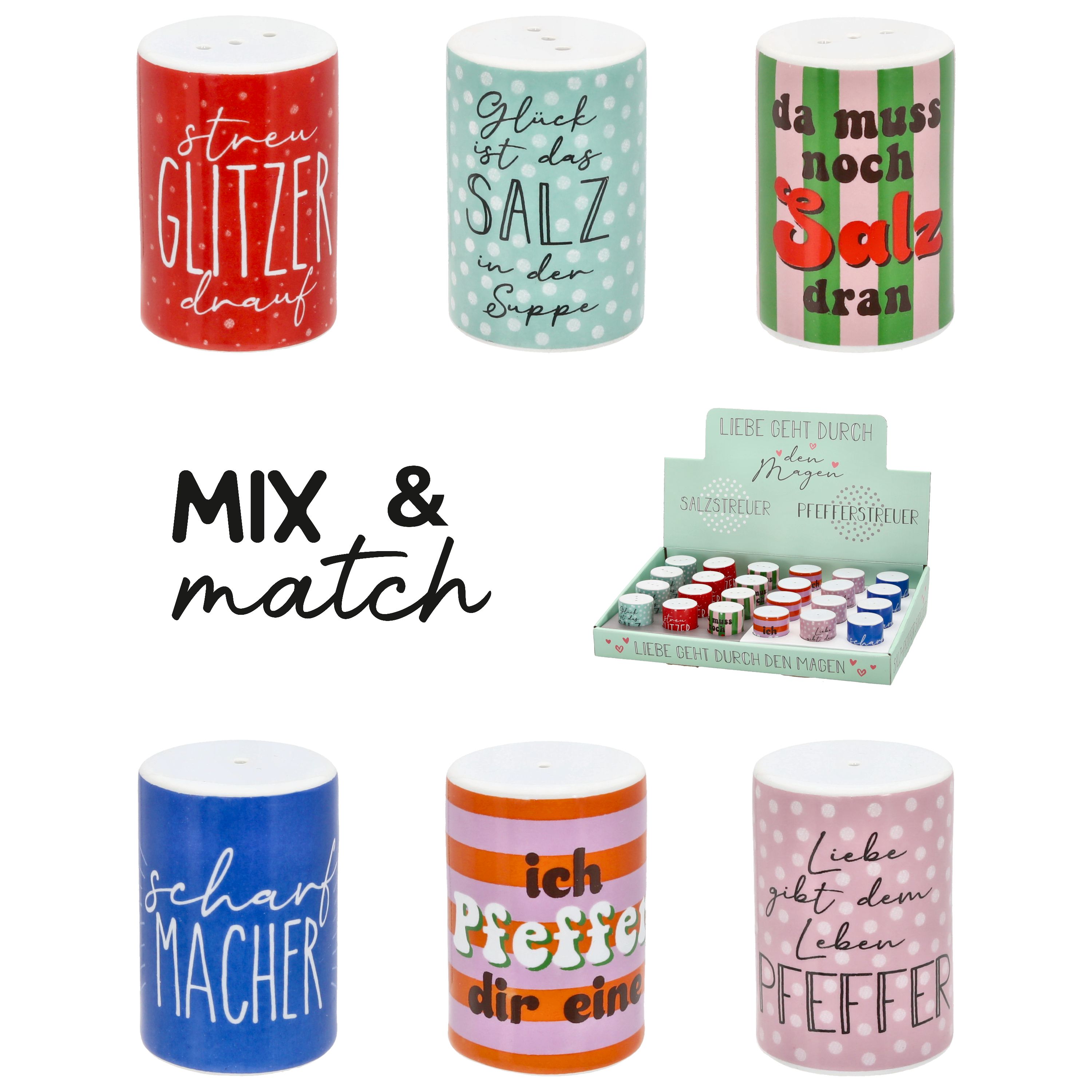 Salz-/Pfefferstreuer MIX&MATCH
