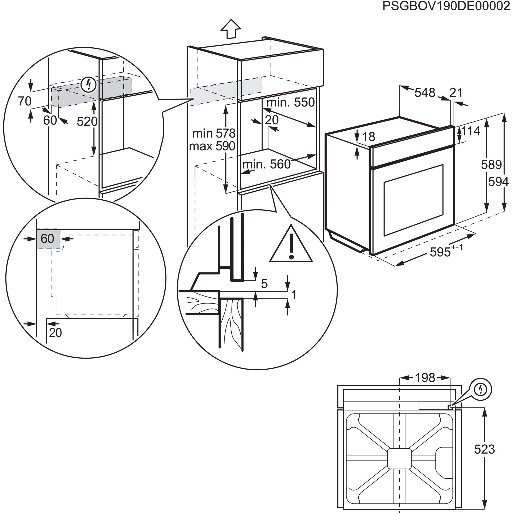 Backofen AEG GB5070SB
