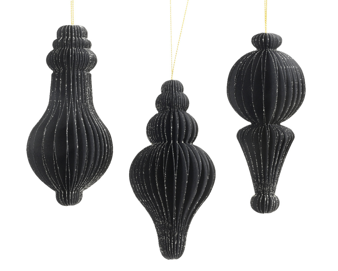Christbaumschmuck Hänger ORNAMENT schwarz
