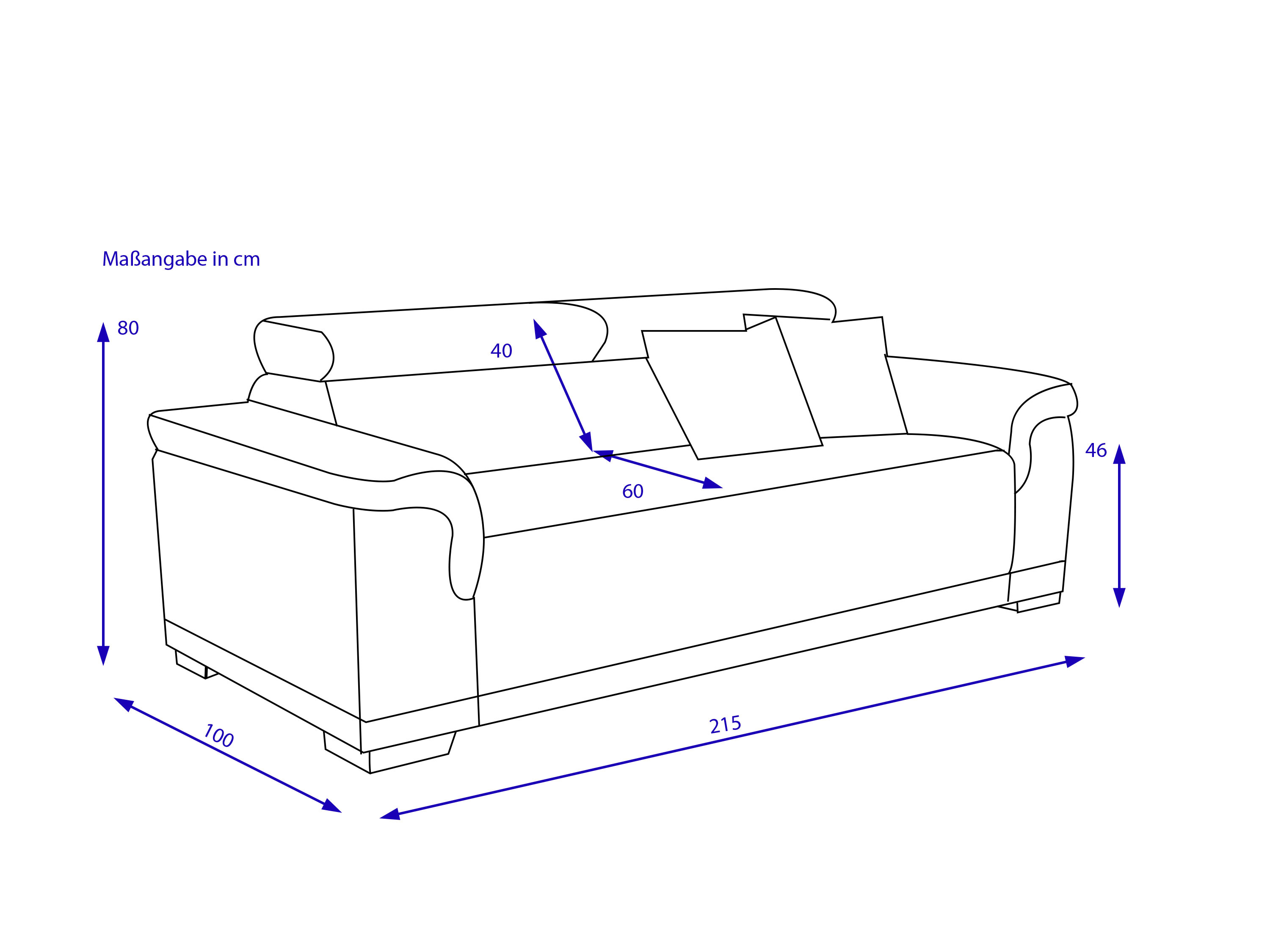 Sofa 3-Sitzer FONDI