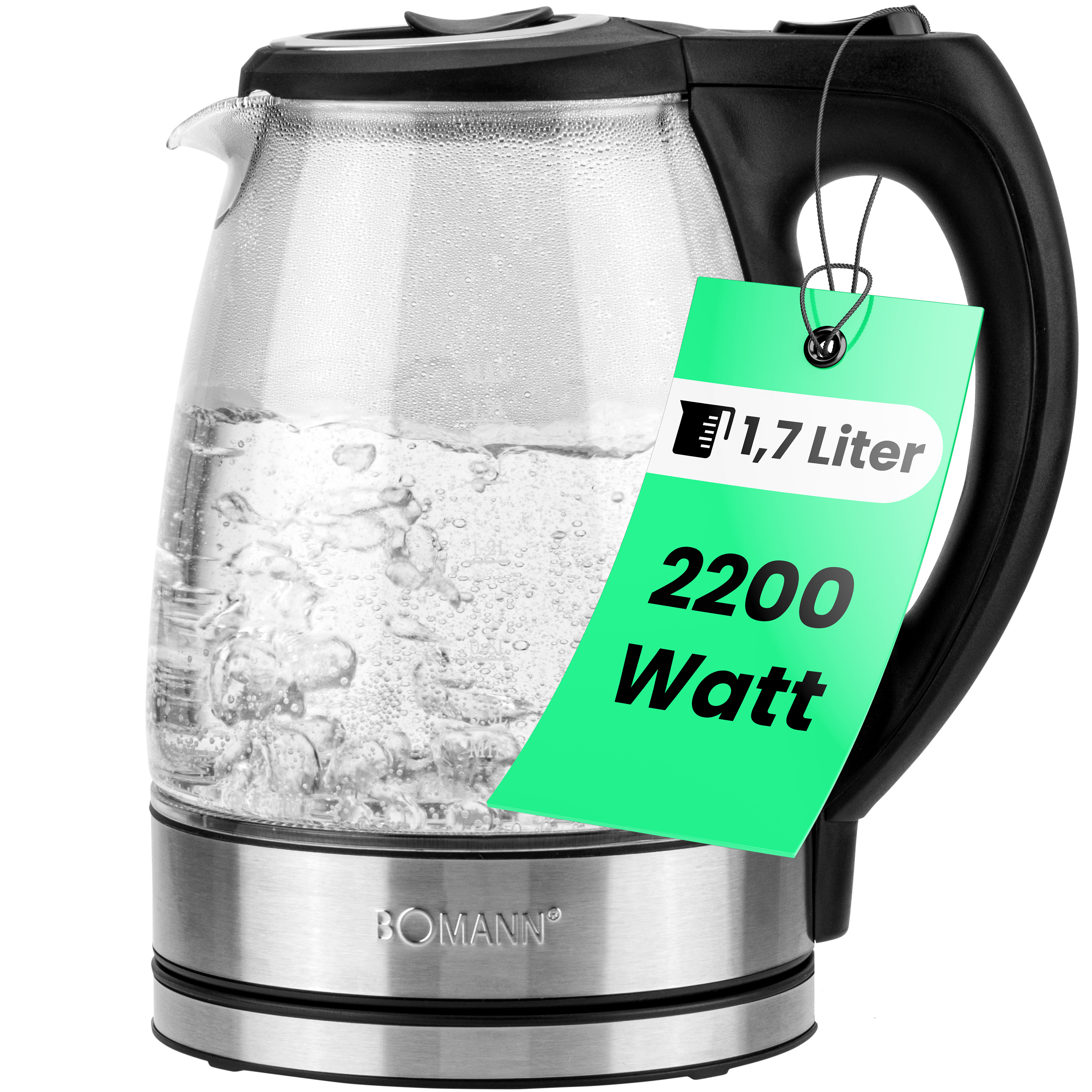 Wasserkocher GLAS INOX