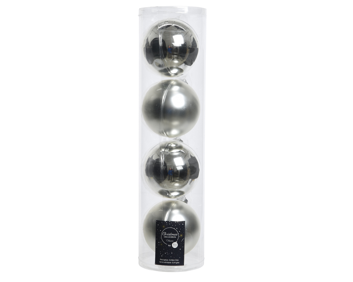 Weihnachtskugel-Box SILBER