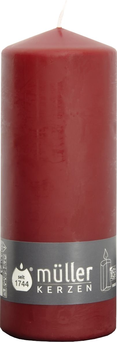 Stumpenkerze DARK RED