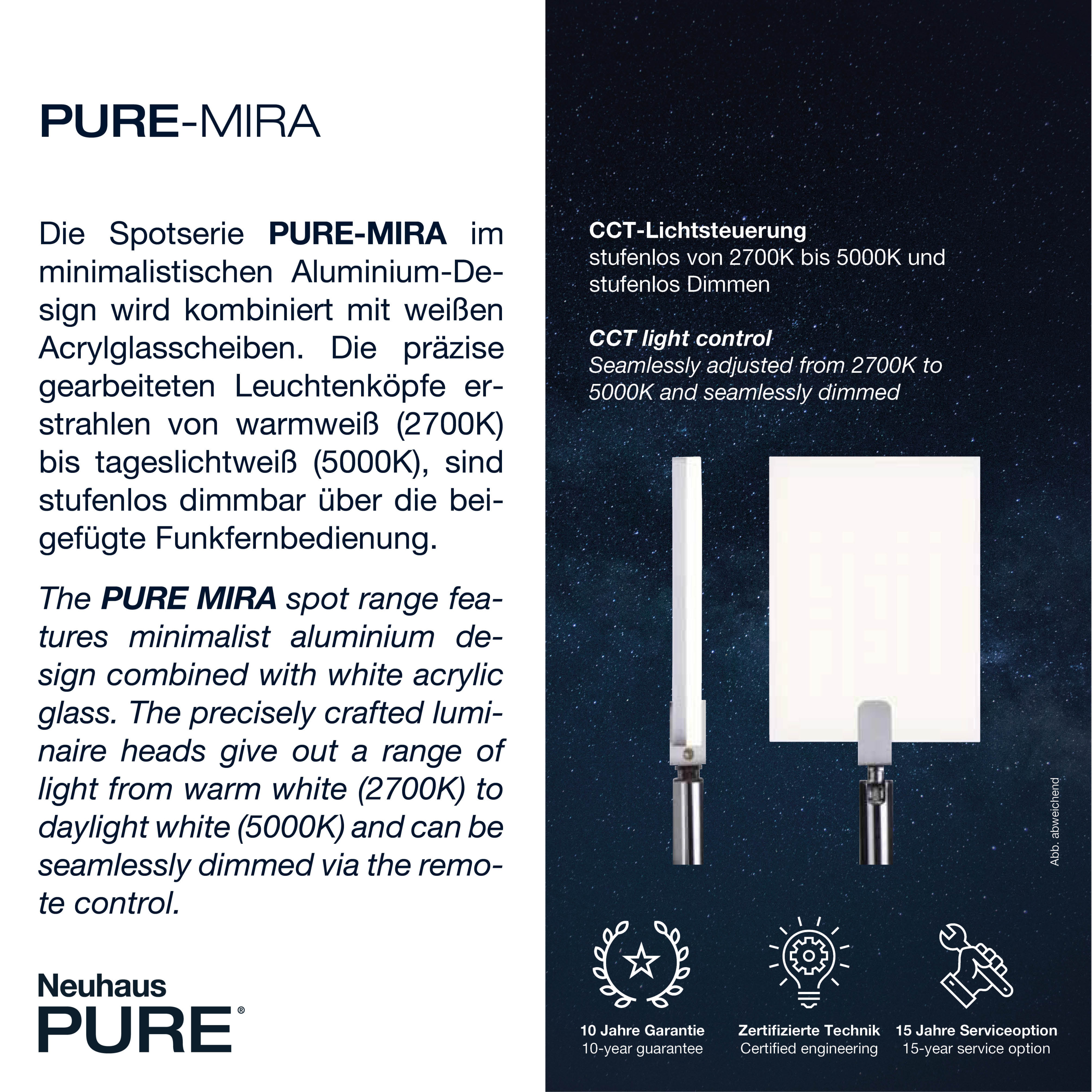 Deckenleuchte PURE MIRA