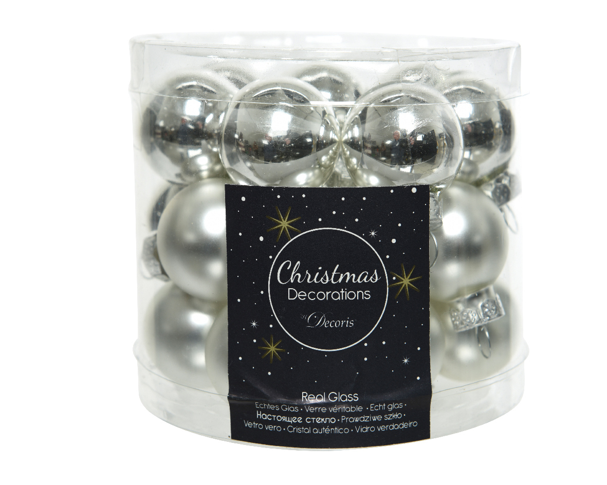 Weihnachtskugel-Box SILBER