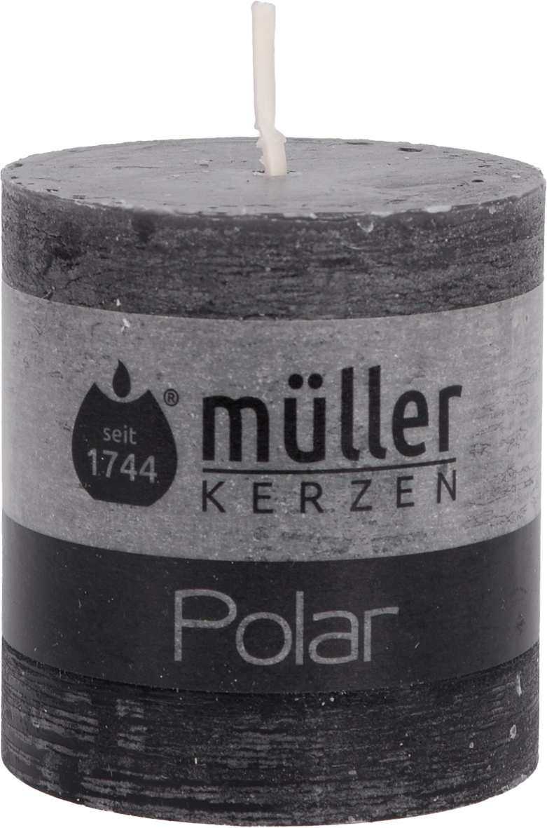 Stumpenkerze POLAR asphalt