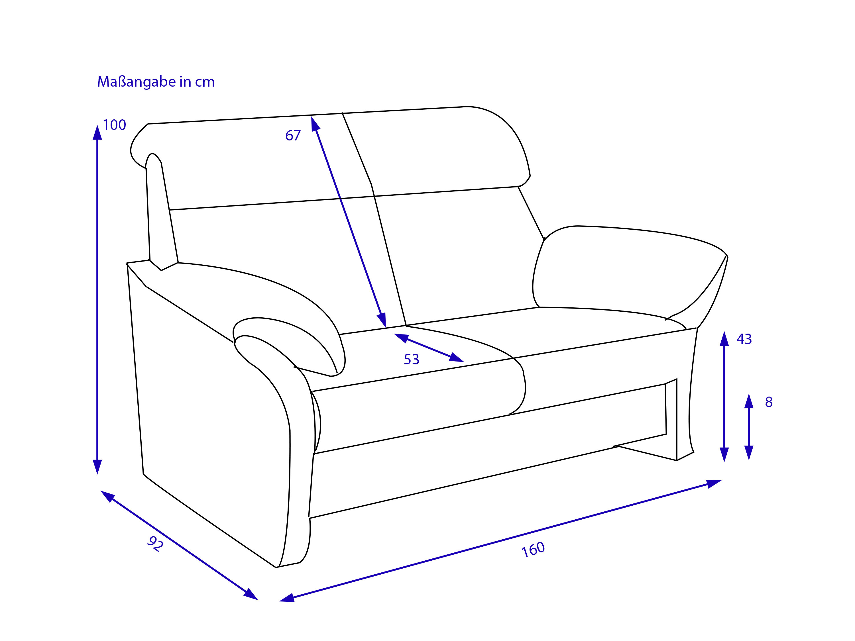 Sofa Rolf Weber 2 Sitzer SALLGAST
