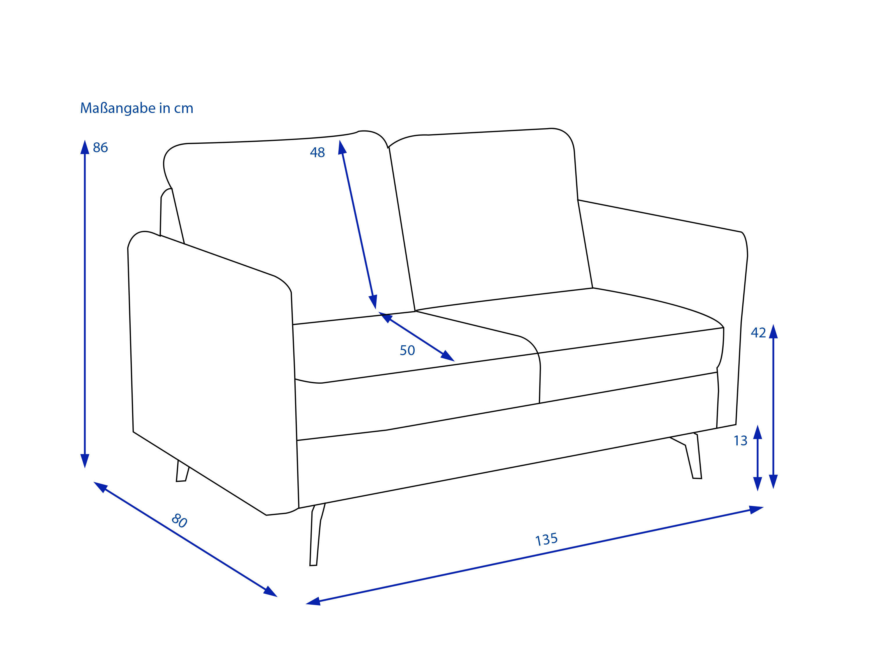 Sofa 2 Sitzer JENIK