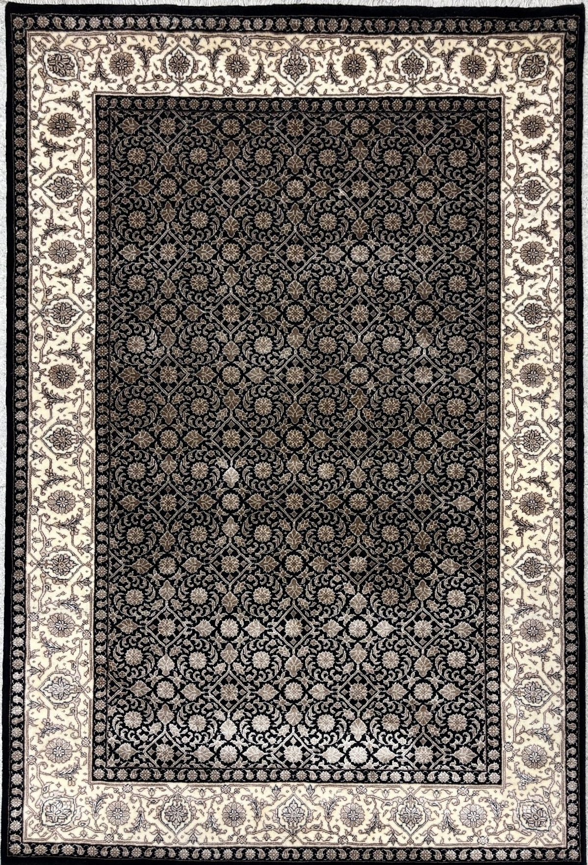 Teppich Herati black/beige