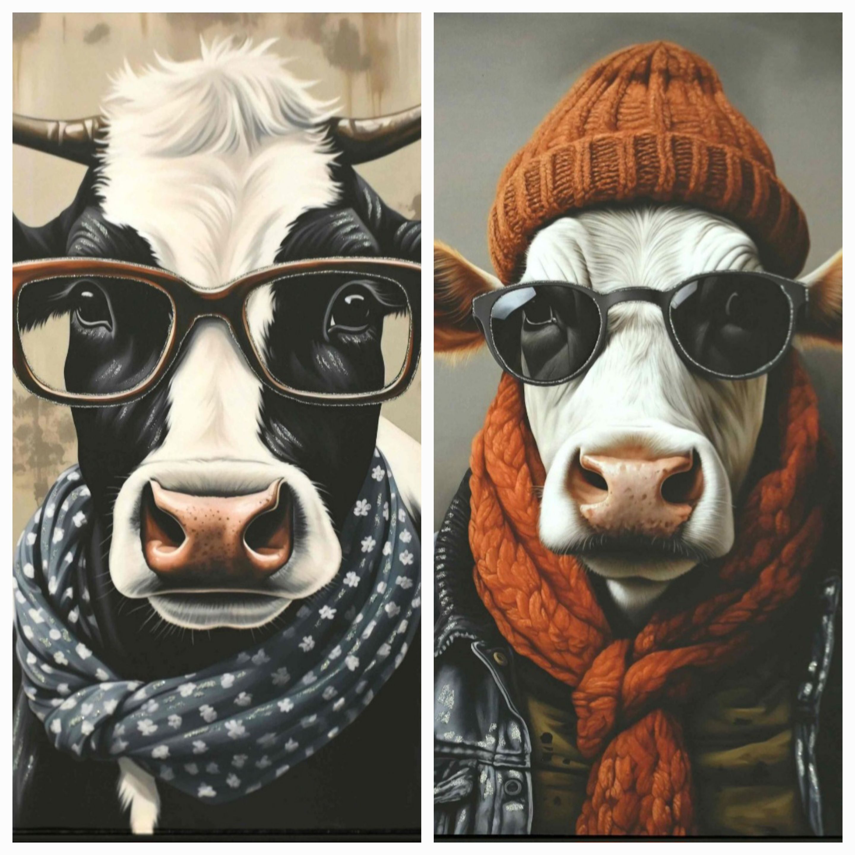 Bilder-Set COW MIT BRILLE
