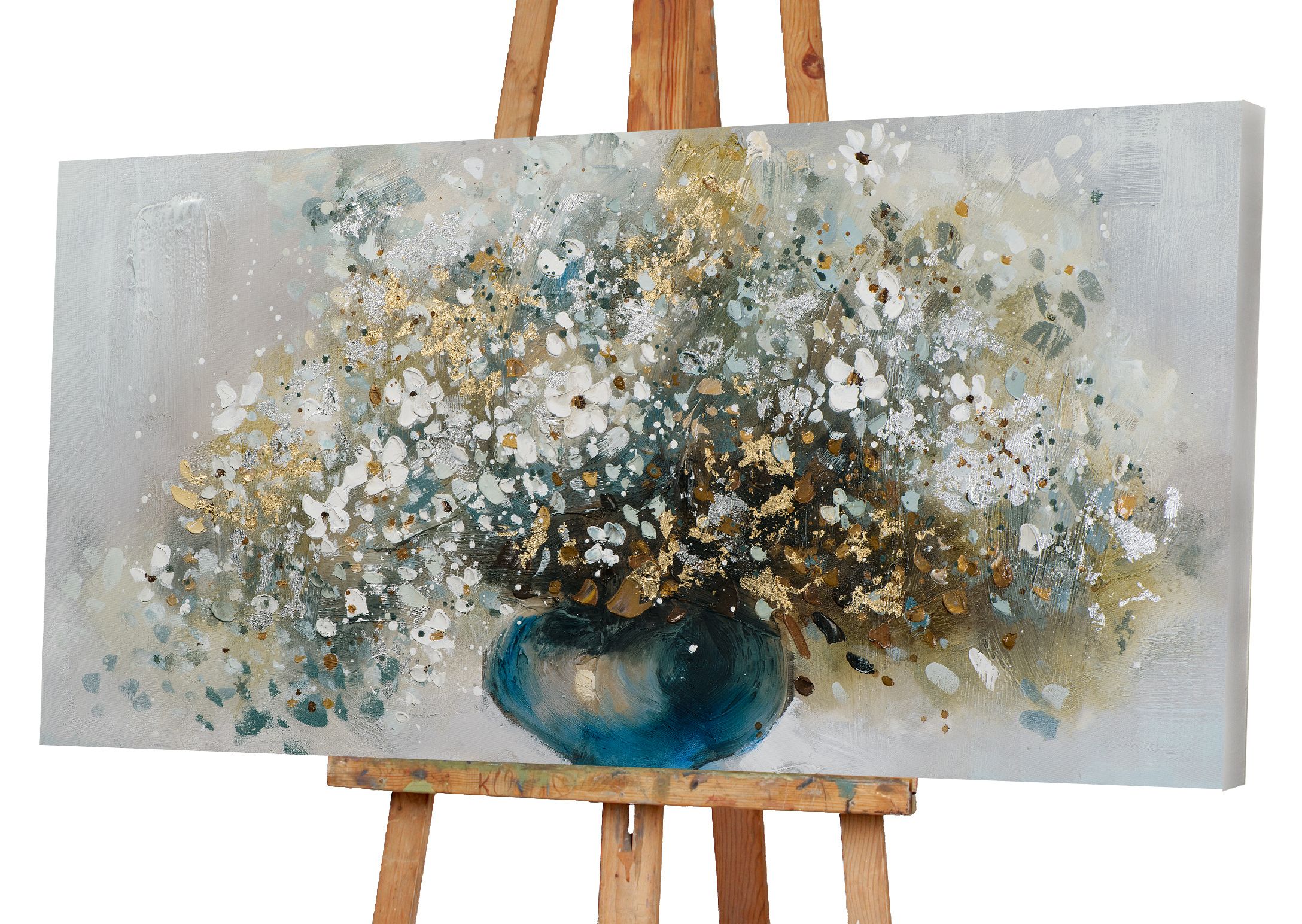 Gemälde STRAUSS MIT WILDBLUMEN