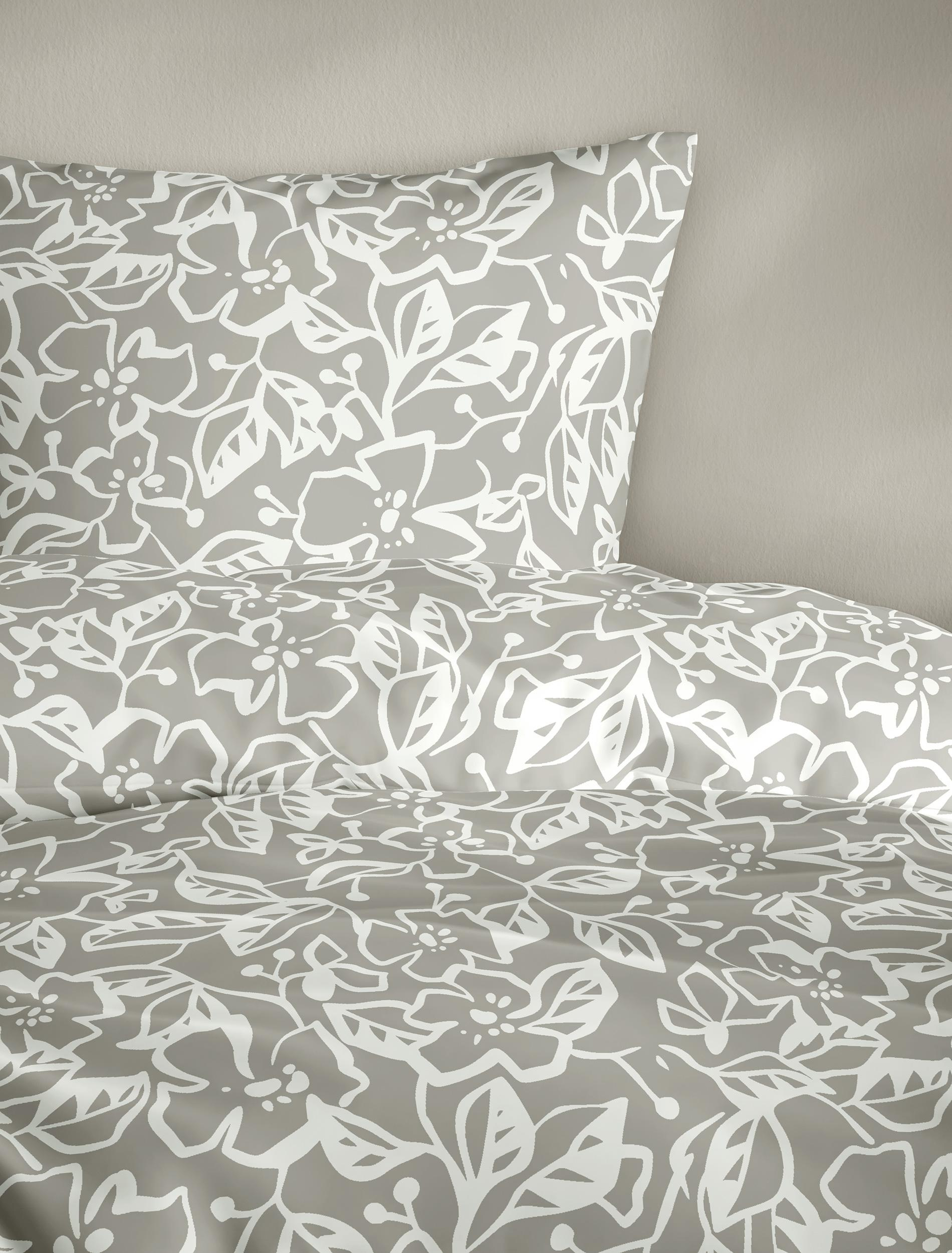 Bettwäsche Mako-Satin beige