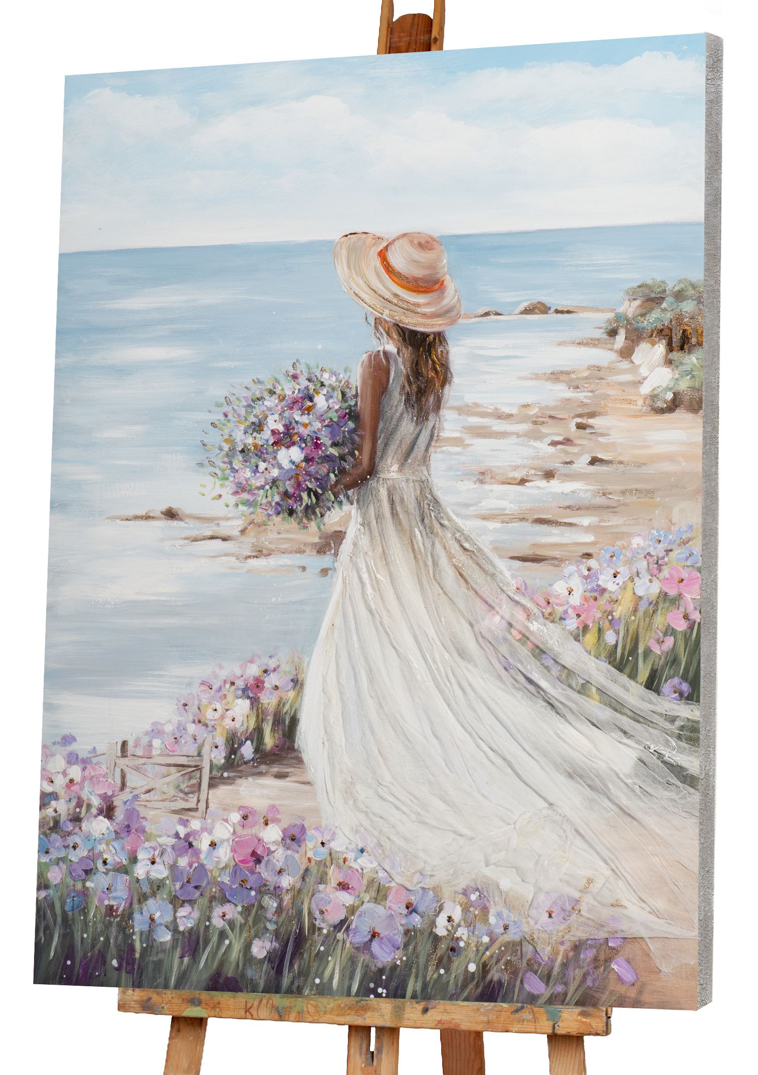 Gemälde FRAU AM STRAND I