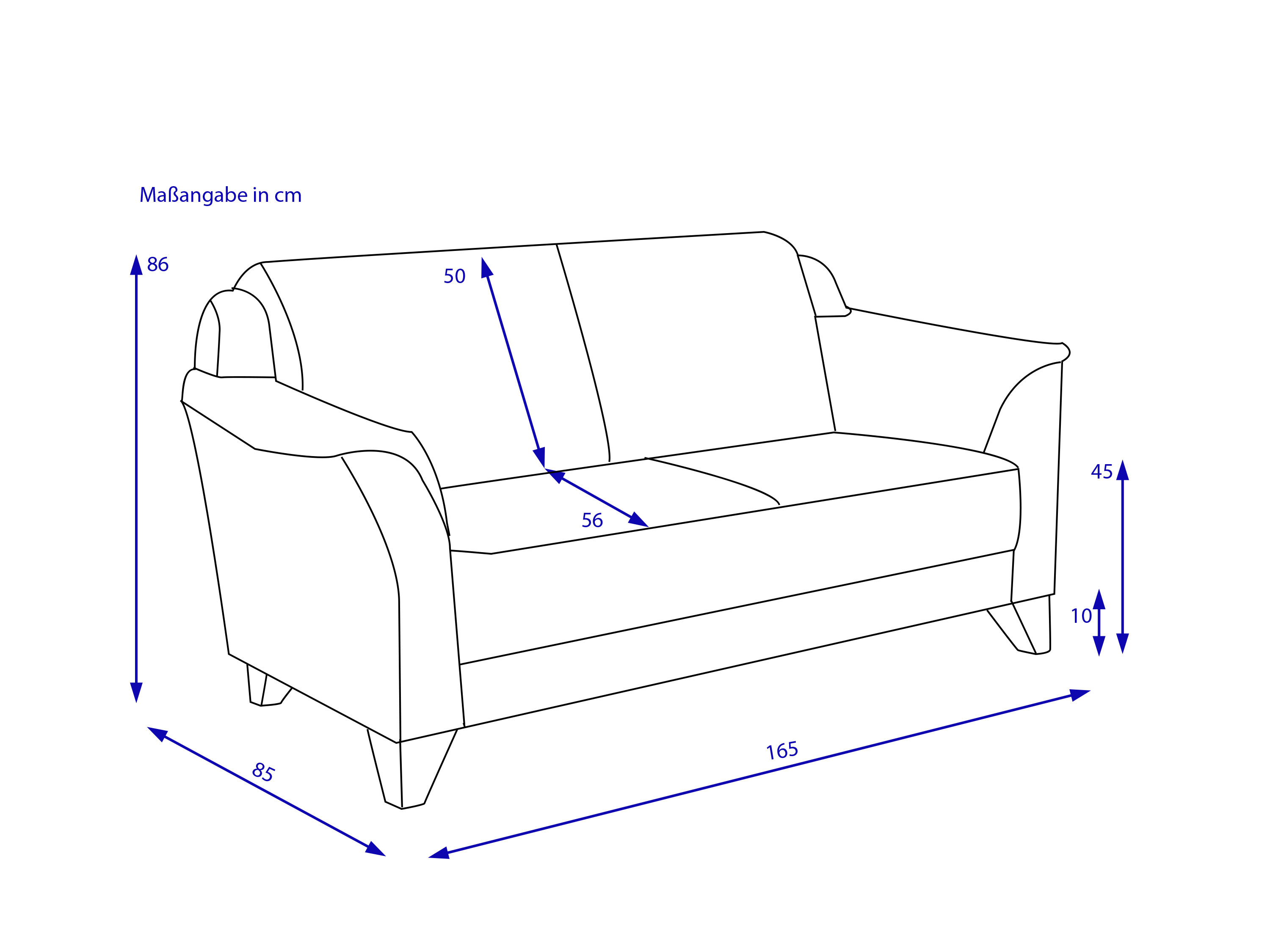 Sofa 2,5 Sitzer MONDO QUADRA